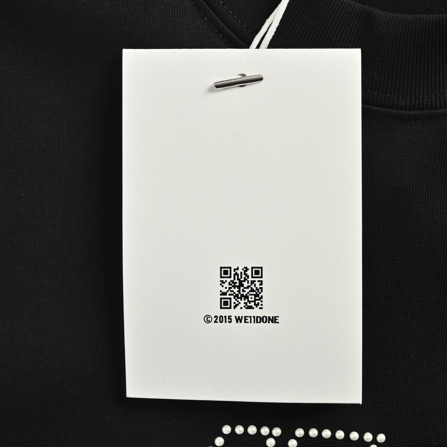 We11 Done 25ss 珍珠象牙烫钻字母短袖-Chinese UA Cheap High Quatity Brand Clothes Bags handbags Sneakers wholesale wholesaler seller from China Factory suppliers Fashion Clothing Shoes best Quality Beautiful Price We11 Done 25ss 珍珠象牙烫钻字母短袖