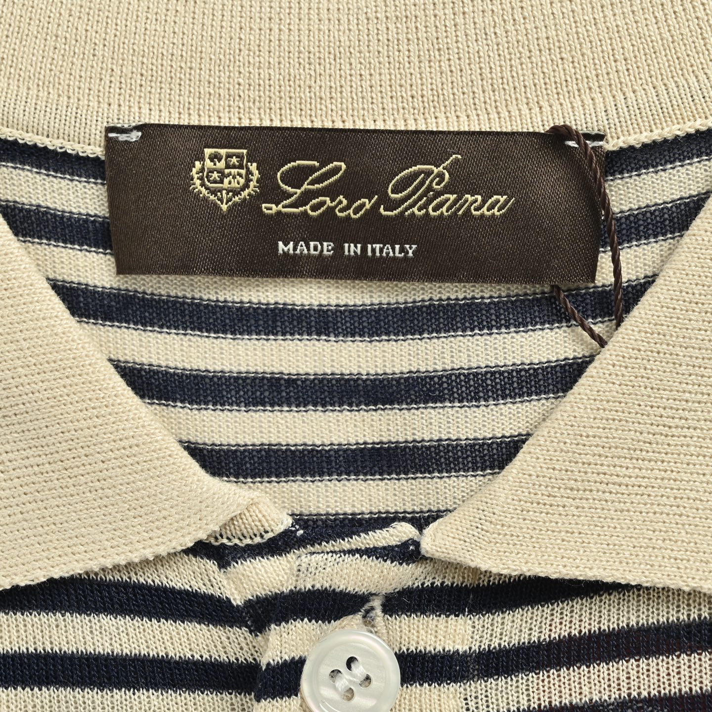 Loro Piana LP 55ss 条纹针织Polo短袖-Chinese UA Cheap High Quatity Brand Clothes Bags handbags Sneakers wholesale wholesaler seller from China Factory suppliers Fashion Clothing Shoes best Quality Beautiful Price Loro Piana LP 55ss 条纹针织Polo短袖