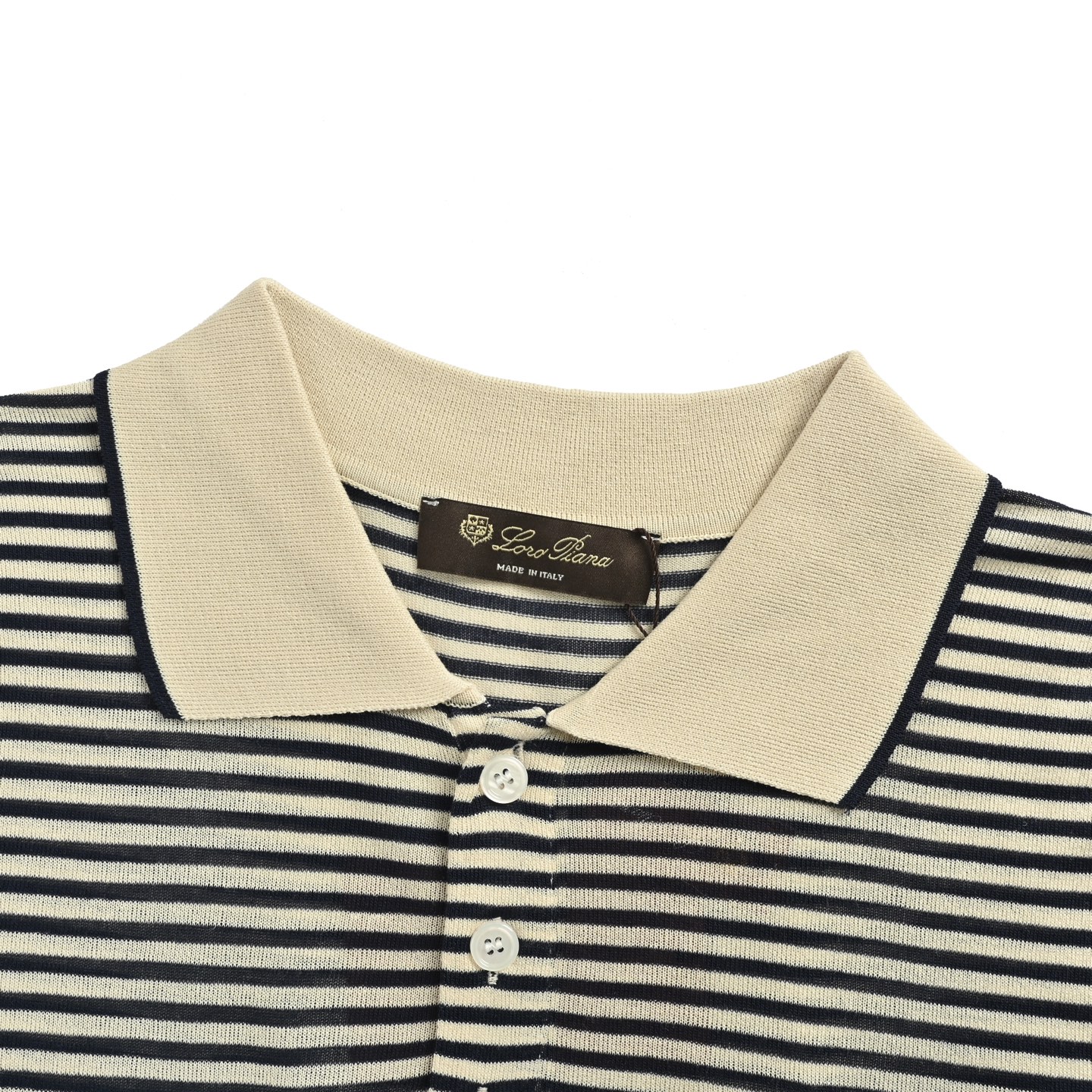 Loro Piana LP 55ss 条纹针织Polo短袖-Chinese UA Cheap High Quatity Brand Clothes Bags handbags Sneakers wholesale wholesaler seller from China Factory suppliers Fashion Clothing Shoes best Quality Beautiful Price Loro Piana LP 55ss 条纹针织Polo短袖