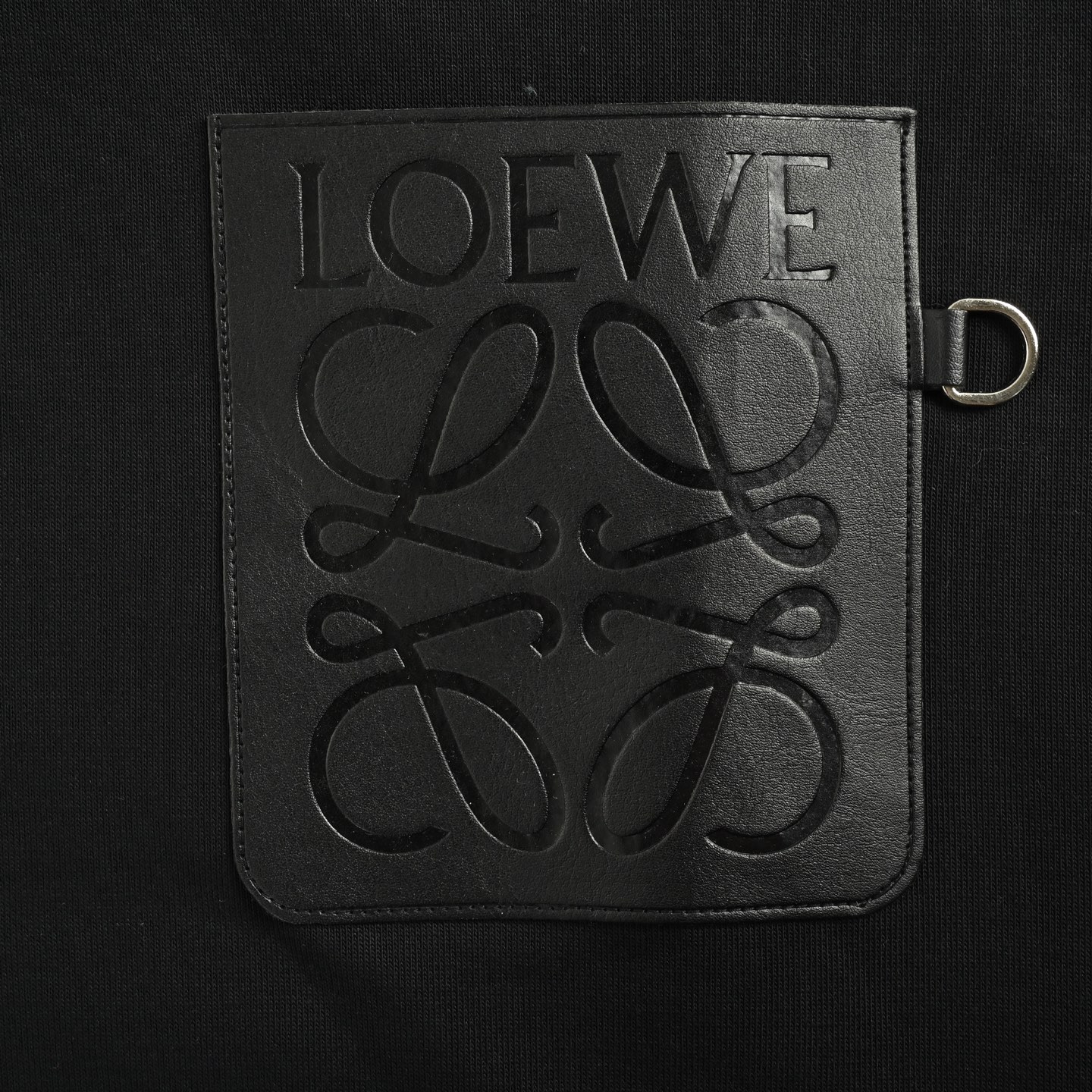Loewe/罗意威 胸口压花徽标皮口袋连帽卫衣