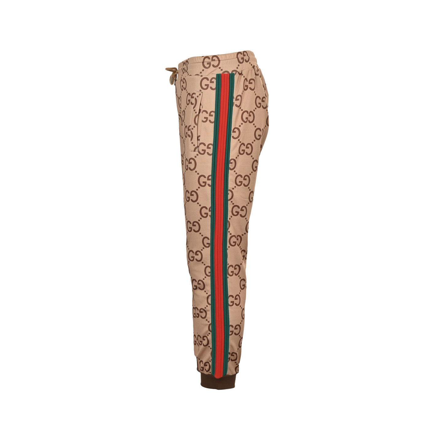 Gucci/古驰 25Fw 满印GG红绿织带套装长裤