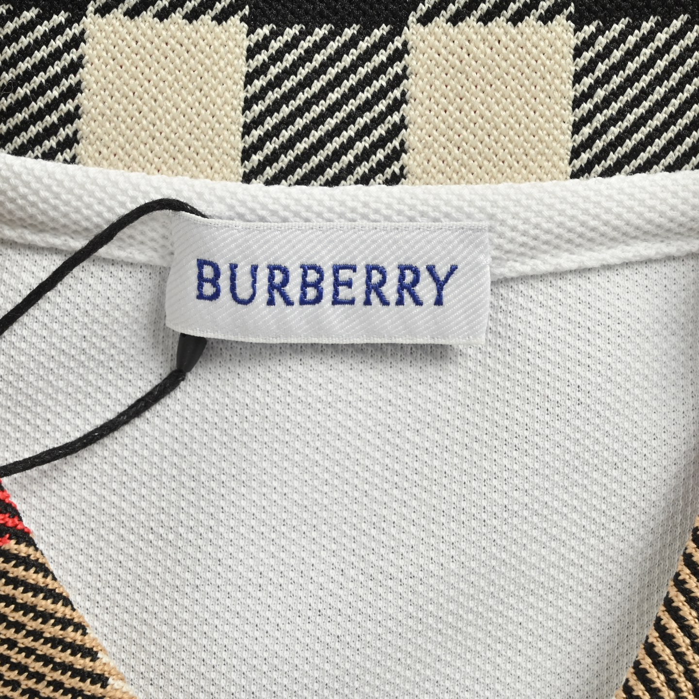 Burberry/巴宝莉 格纹翻领长袖Polo T恤黑色 藏青白色-Chinese UA Cheap High Quatity Brand Clothes Bags handbags Sneakers wholesale wholesaler seller from China Factory suppliers Fashion Clothing Shoes best Quality Beautiful Price Burberry/巴宝莉 格纹翻领长袖Polo T恤黑色 藏青白色
