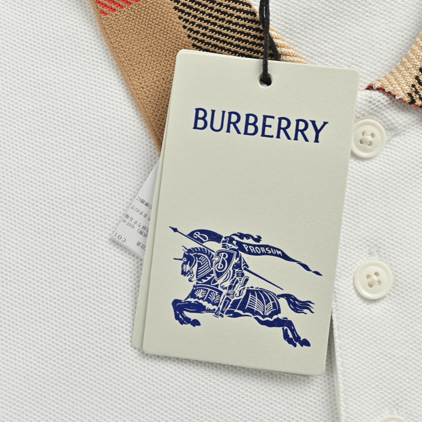Burberry/巴宝莉 格纹翻领长袖Polo T恤黑色 藏青白色-Chinese UA Cheap High Quatity Brand Clothes Bags handbags Sneakers wholesale wholesaler seller from China Factory suppliers Fashion Clothing Shoes best Quality Beautiful Price Burberry/巴宝莉 格纹翻领长袖Polo T恤黑色 藏青白色
