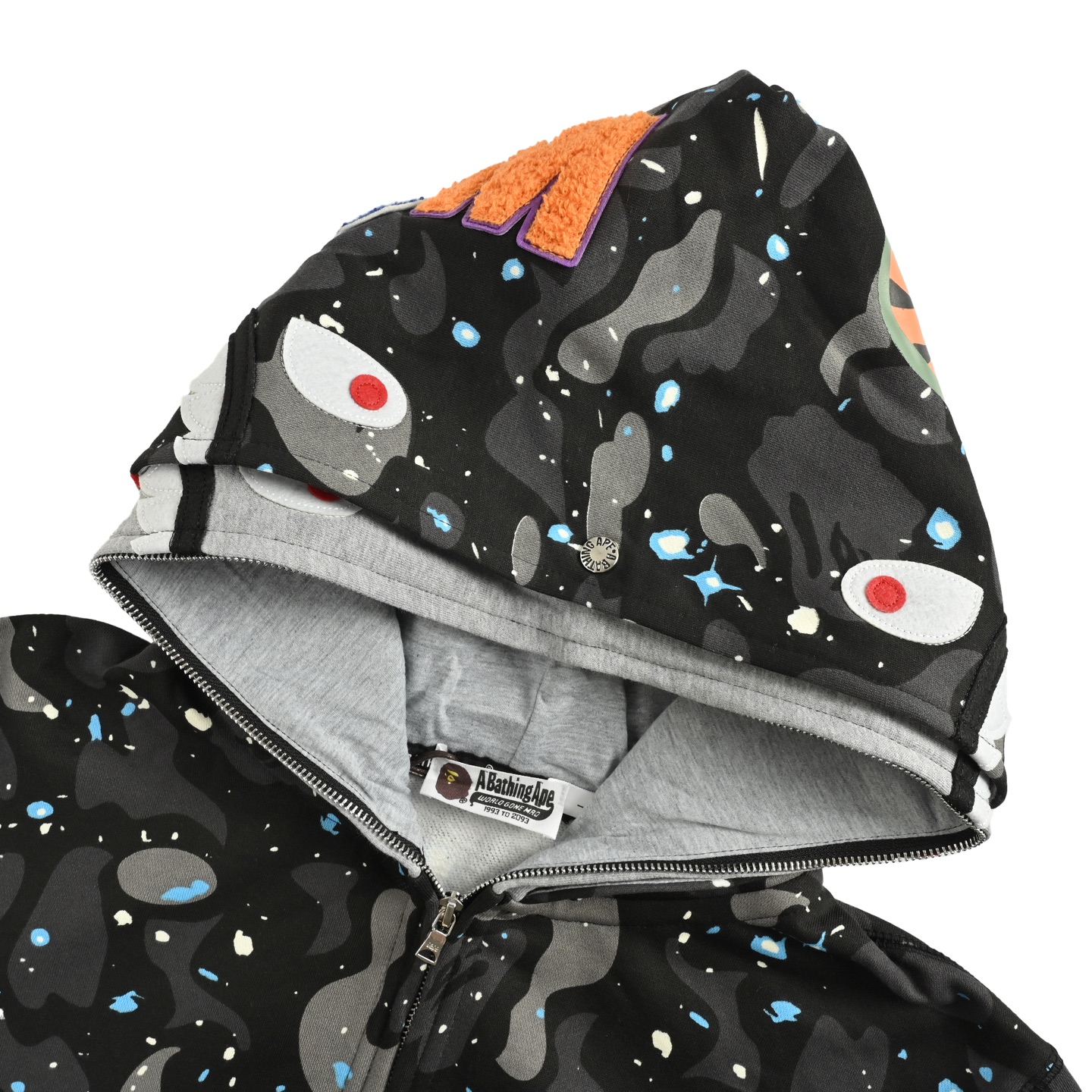 BAPE 鲨鱼头老虎头拉链夜光迷彩双帽外套-Chinese UA Cheap High Quatity Brand Clothes Bags handbags Sneakers wholesale wholesaler seller from China Factory suppliers Fashion Clothing Shoes best Quality Beautiful Price BAPE 鲨鱼头老虎头拉链夜光迷彩双帽外套