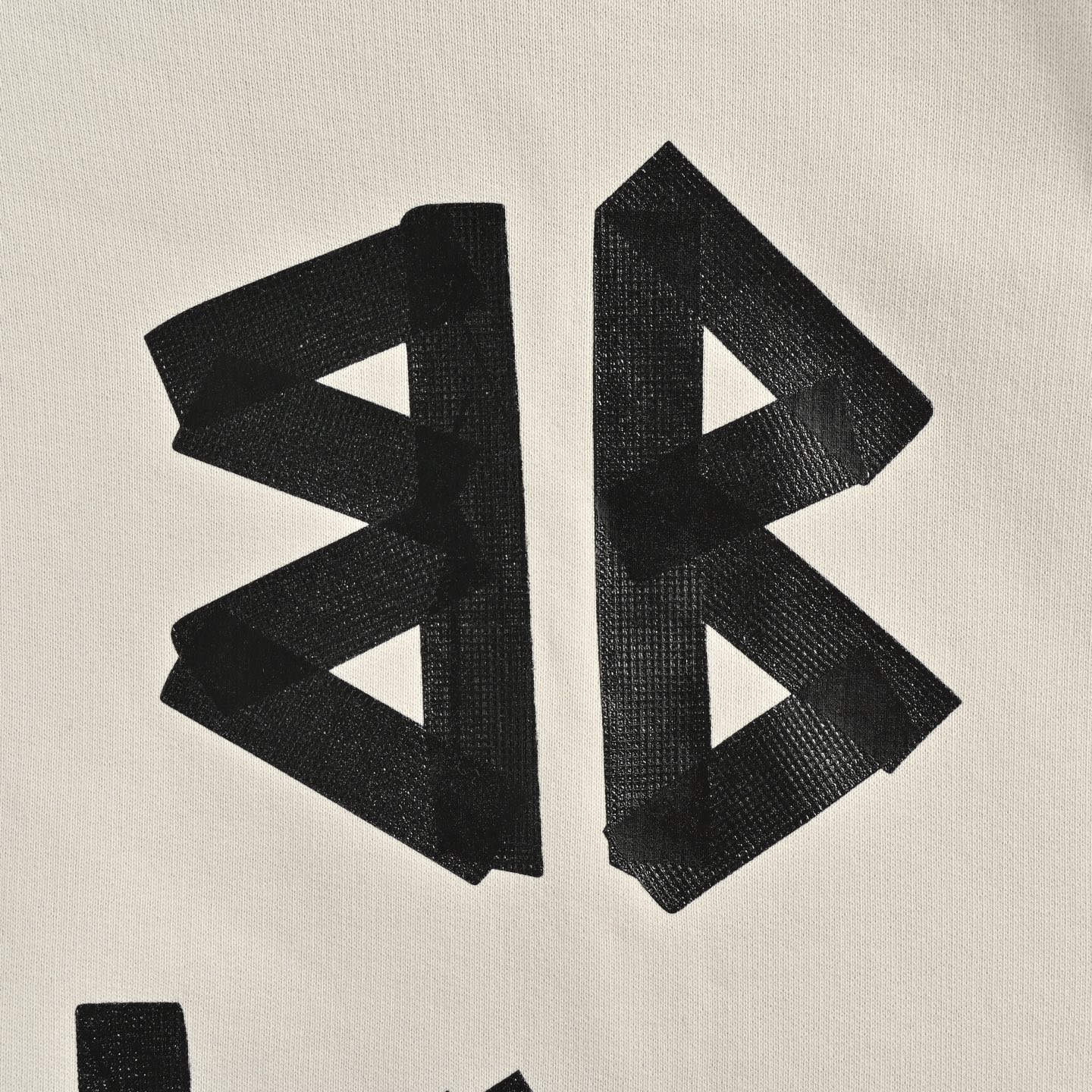 Balenciaga/巴黎世家 25Fw 美纹纸胶带连帽卫衣 巴黎世家/做破美纹纸字母连帽卫衣宽松版型 男女同款 铁塔米色