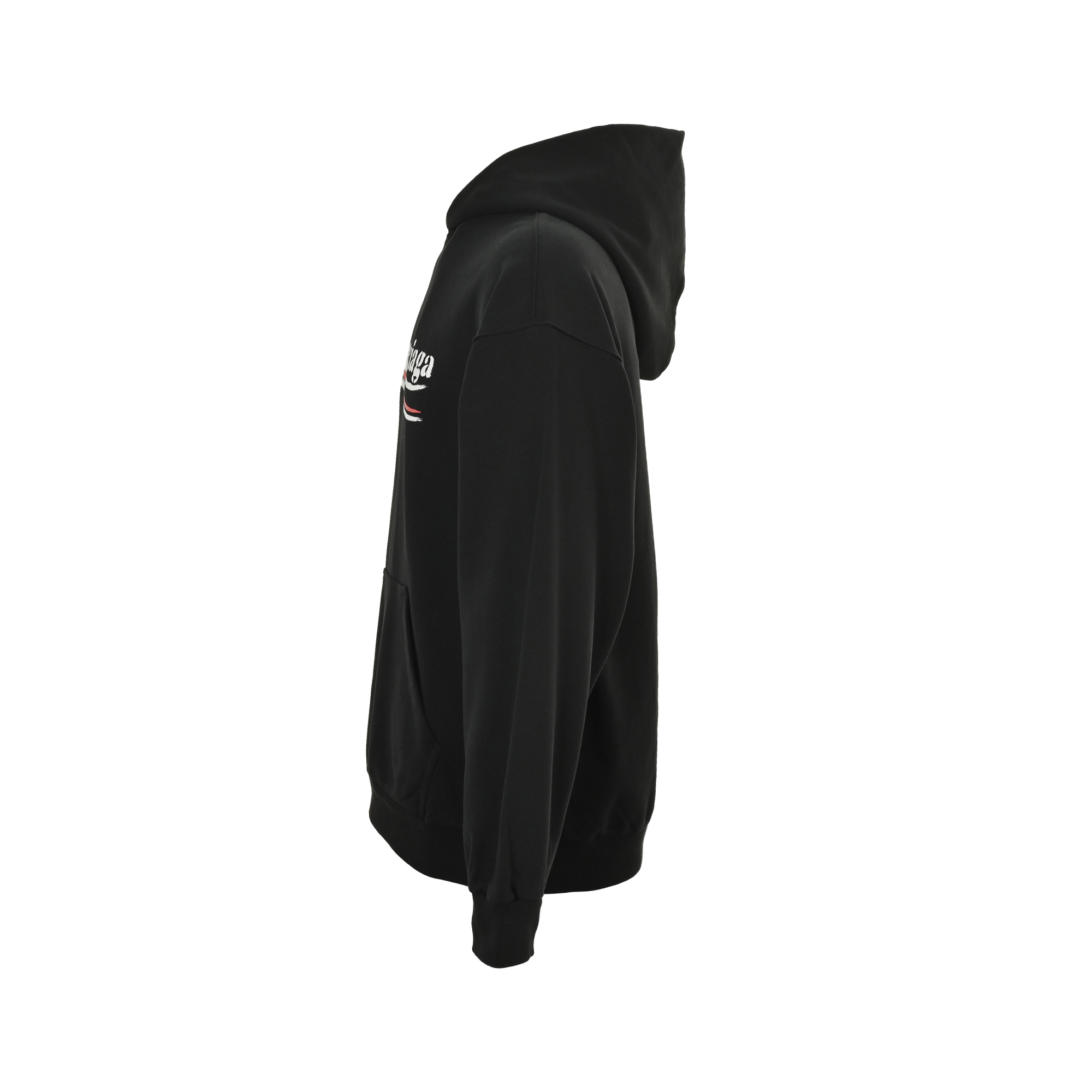 Balenciaga/巴黎世家 25Fw 模糊可乐印花连帽卫衣 黑色