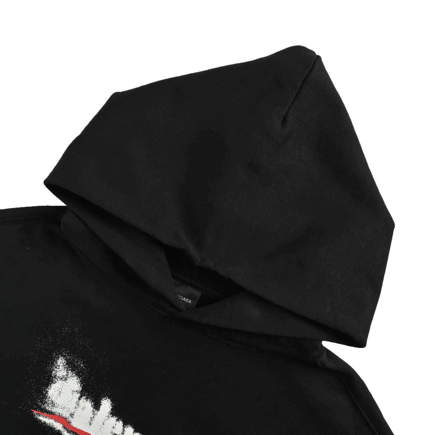 Balenciaga/巴黎世家 25Fw 模糊可乐印花连帽卫衣 黑色