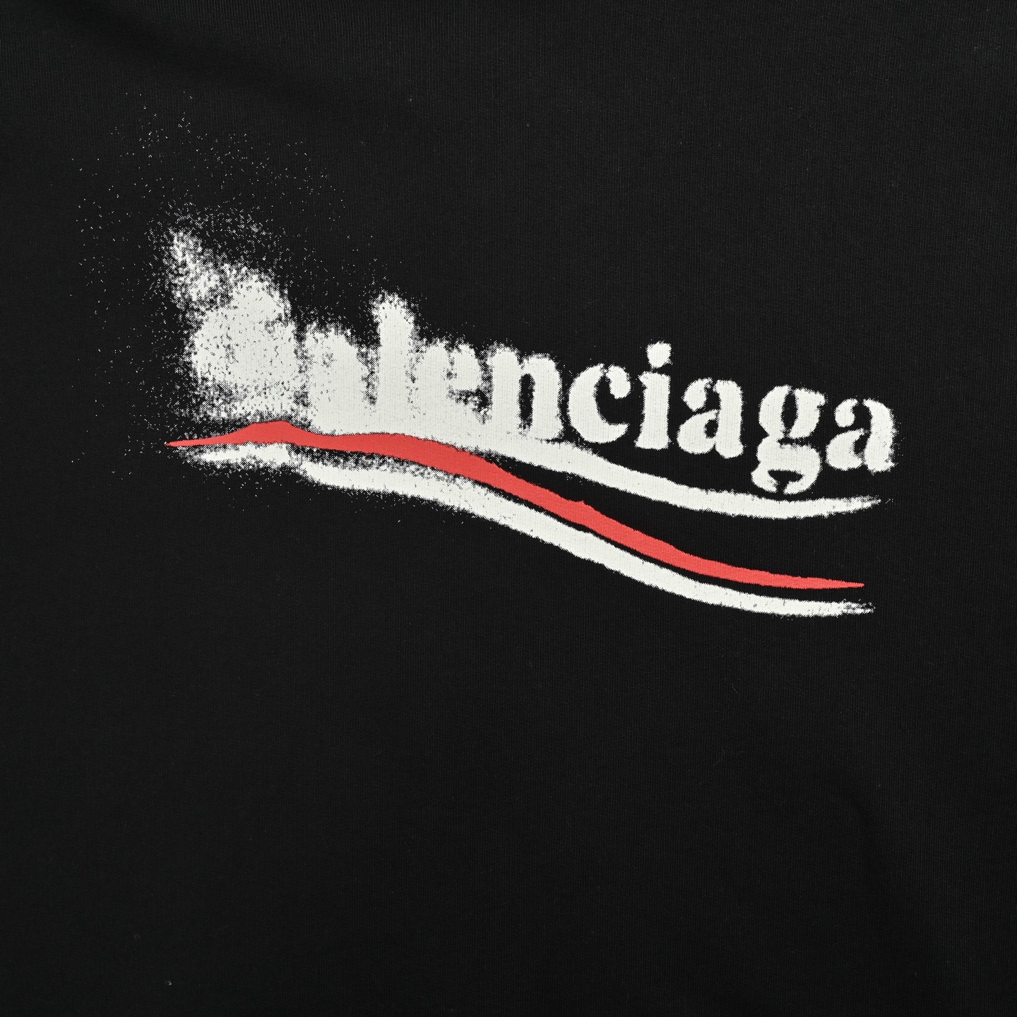 Balenciaga/巴黎世家 25Fw 模糊可乐印花连帽卫衣 黑色