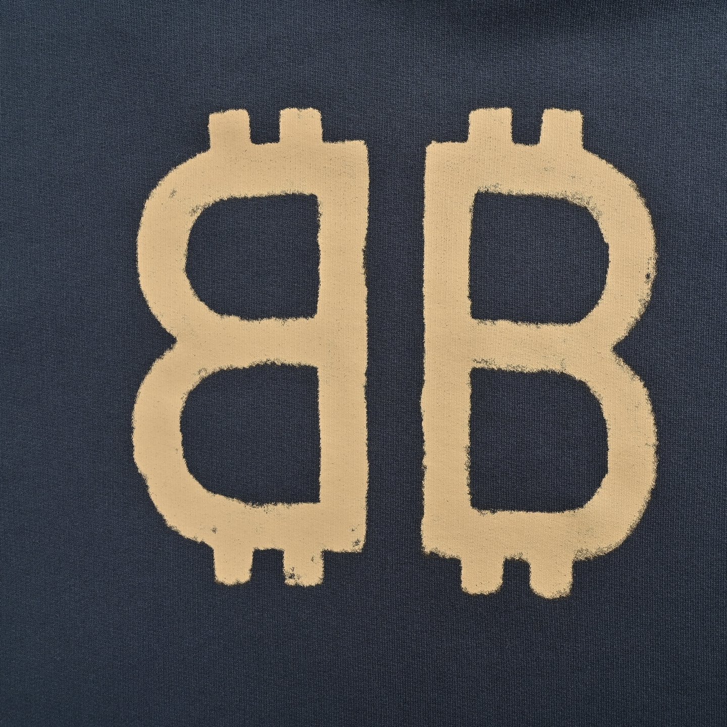 Balenciaga/巴黎世家 25Fw 双B印花连帽卫衣 男女同款 蓝色