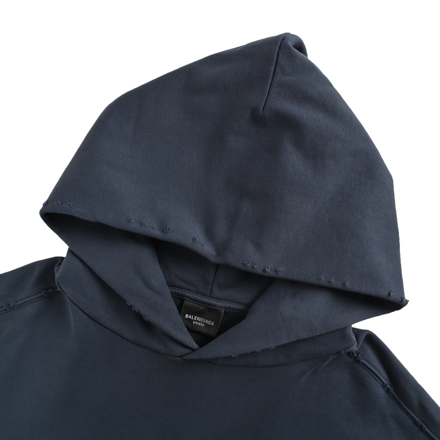 Balenciaga/巴黎世家 25Fw 双B印花连帽卫衣 男女同款 蓝色