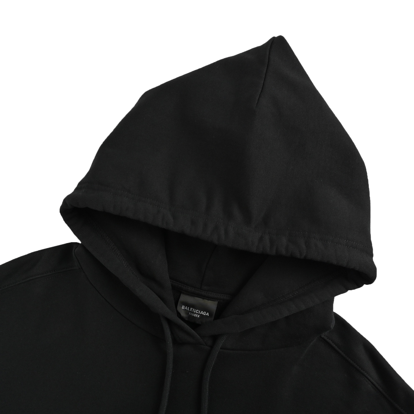 Balenciaga/巴黎世家 25Fw 经典可乐印花连帽卫衣 男女同款 黑色