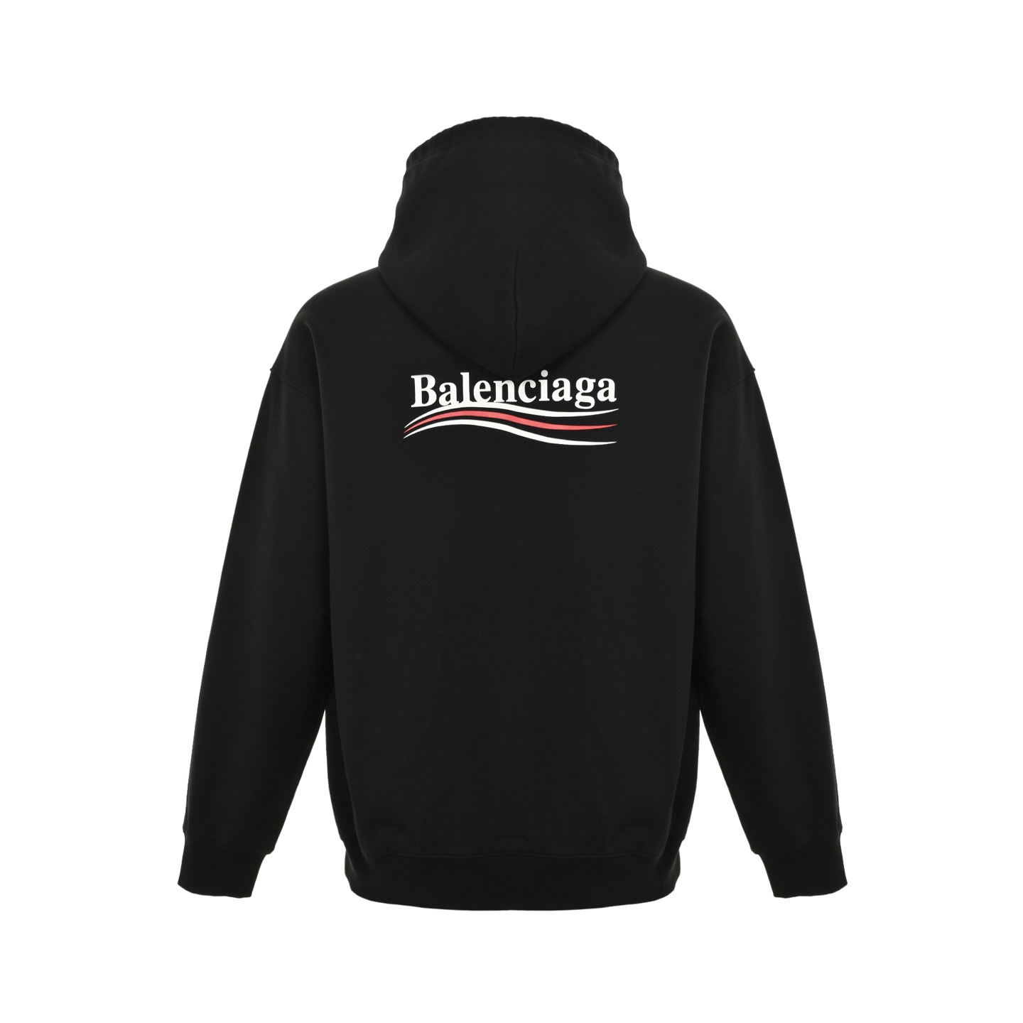 Balenciaga/巴黎世家 25Fw 经典可乐印花连帽卫衣 男女同款 黑色
