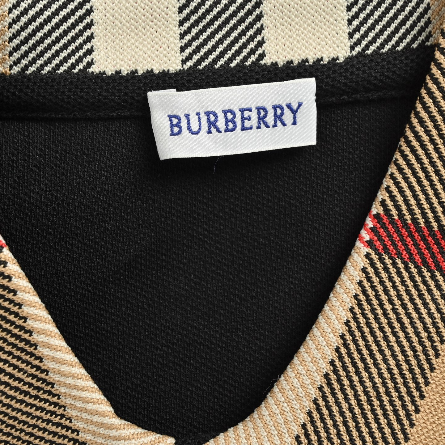 Burberry/巴宝莉 格纹翻领长袖Polo T恤 黑色 藏青 白色-Chinese UA Cheap High Quatity Brand Clothes Bags handbags Sneakers wholesale wholesaler seller from China Factory suppliers Fashion Clothing Shoes best Quality Beautiful Price Burberry/巴宝莉 格纹翻领长袖Polo T恤 黑色 藏青 白色