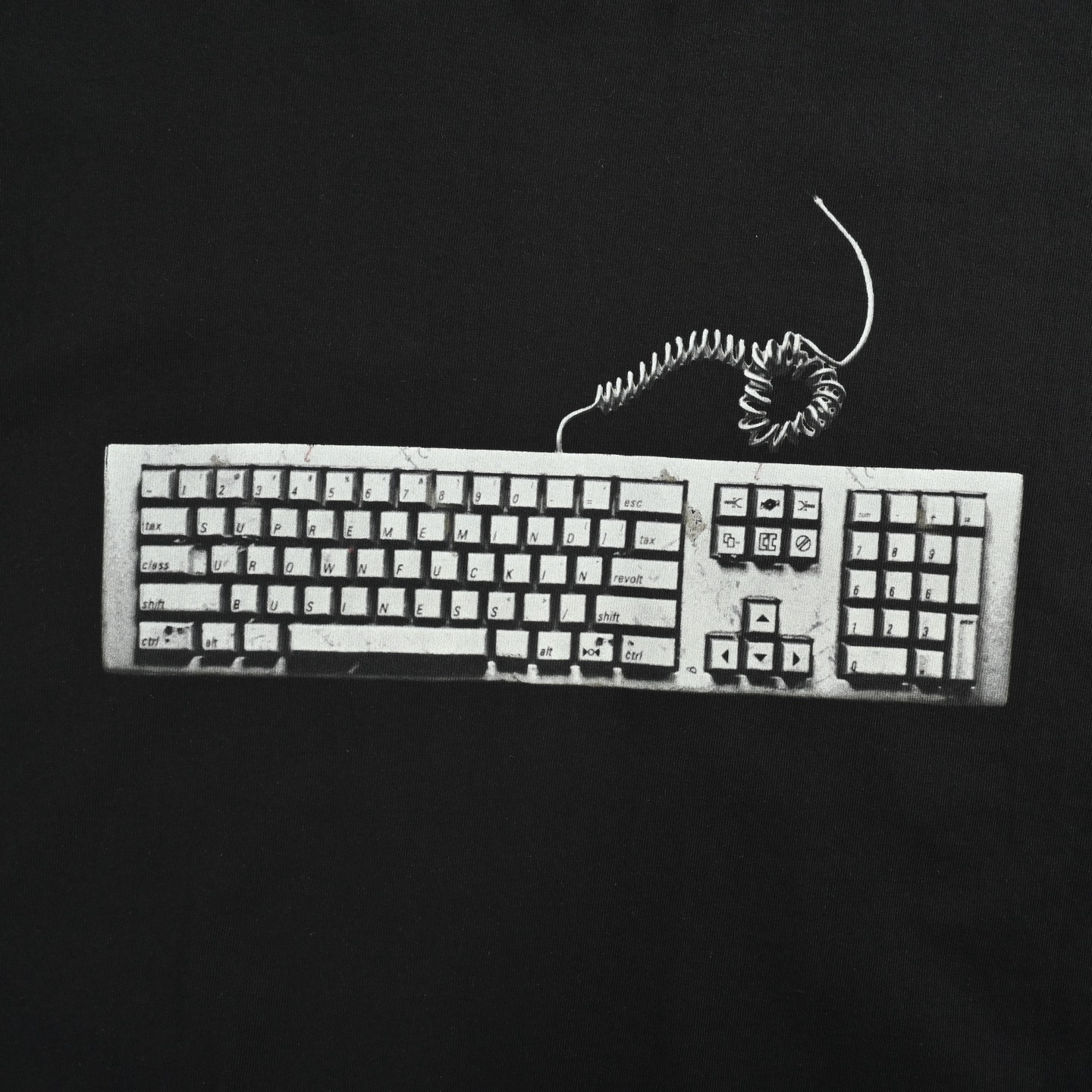 Supreme SS19 Keyboard Tee Black 键盘图案美式短袖