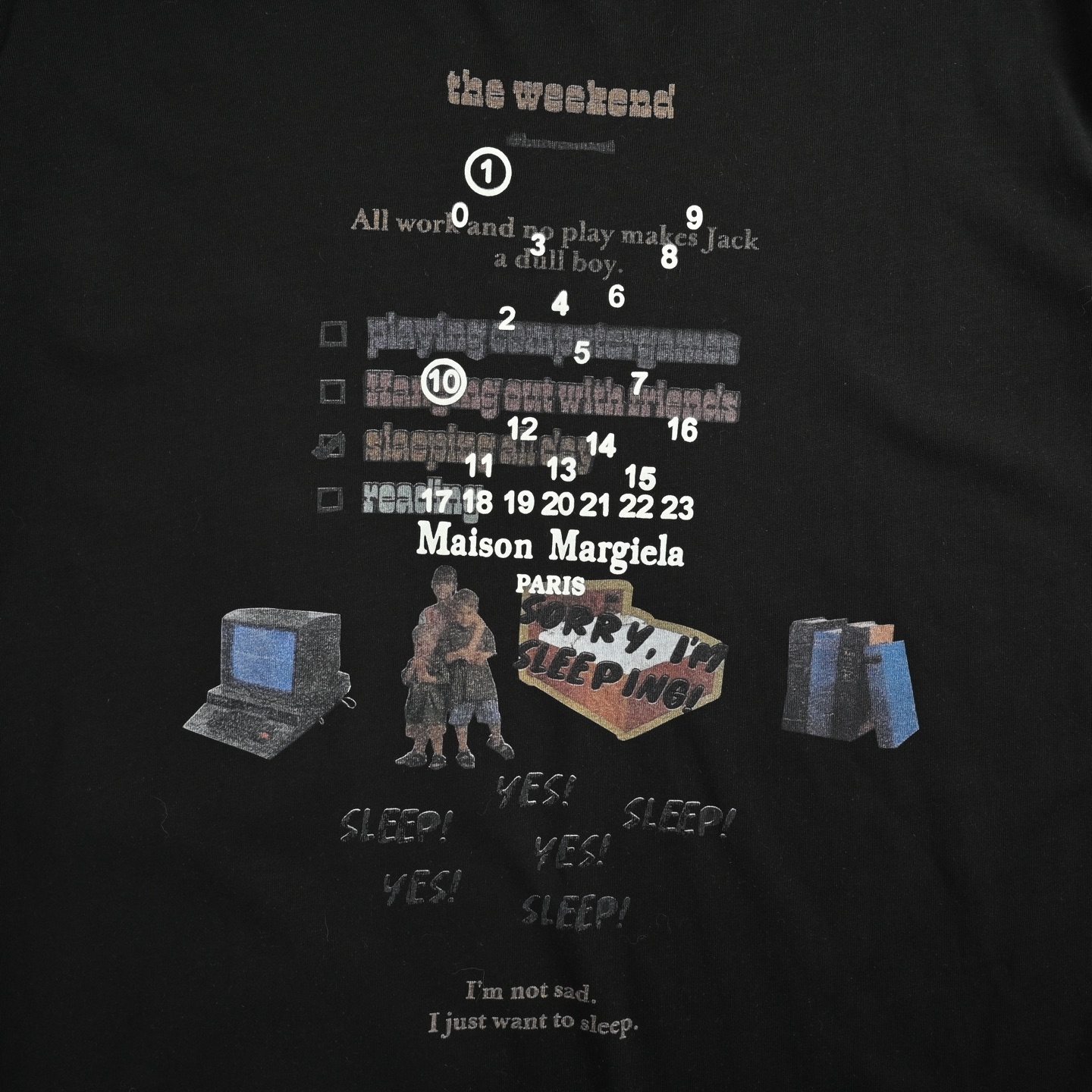 Maison Margiela/马吉拉 SS25 多元素图案印花短袖-Chinese UA Cheap High Quatity Brand Clothes Bags handbags Sneakers wholesale wholesaler seller from China Factory suppliers Fashion Clothing Shoes best Quality Beautiful Price Maison Margiela/马吉拉 SS25 多元素图案印花短袖