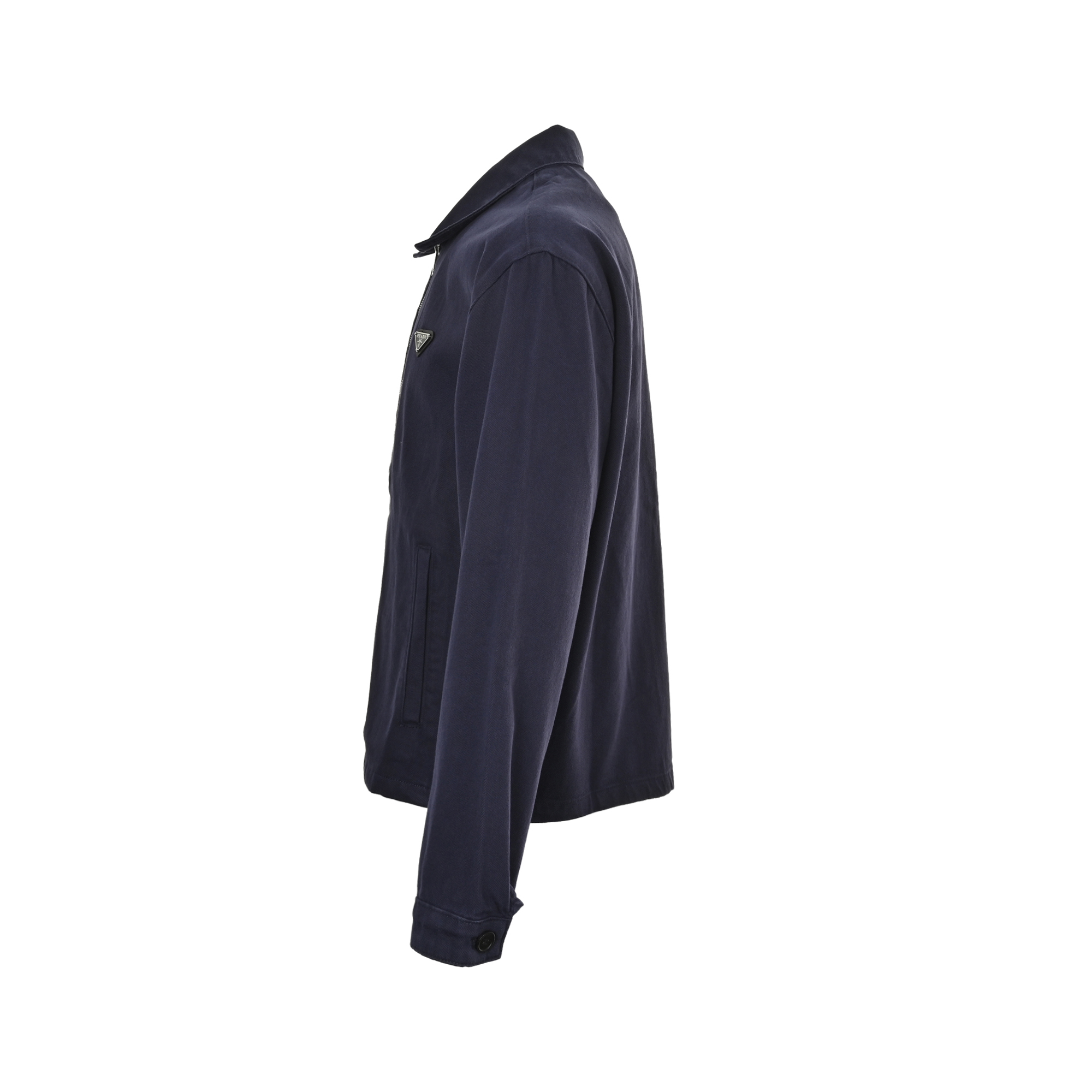 Prada/普拉达 25Fw 三角标牛仔夹克外套 定制靛蓝牛仔布