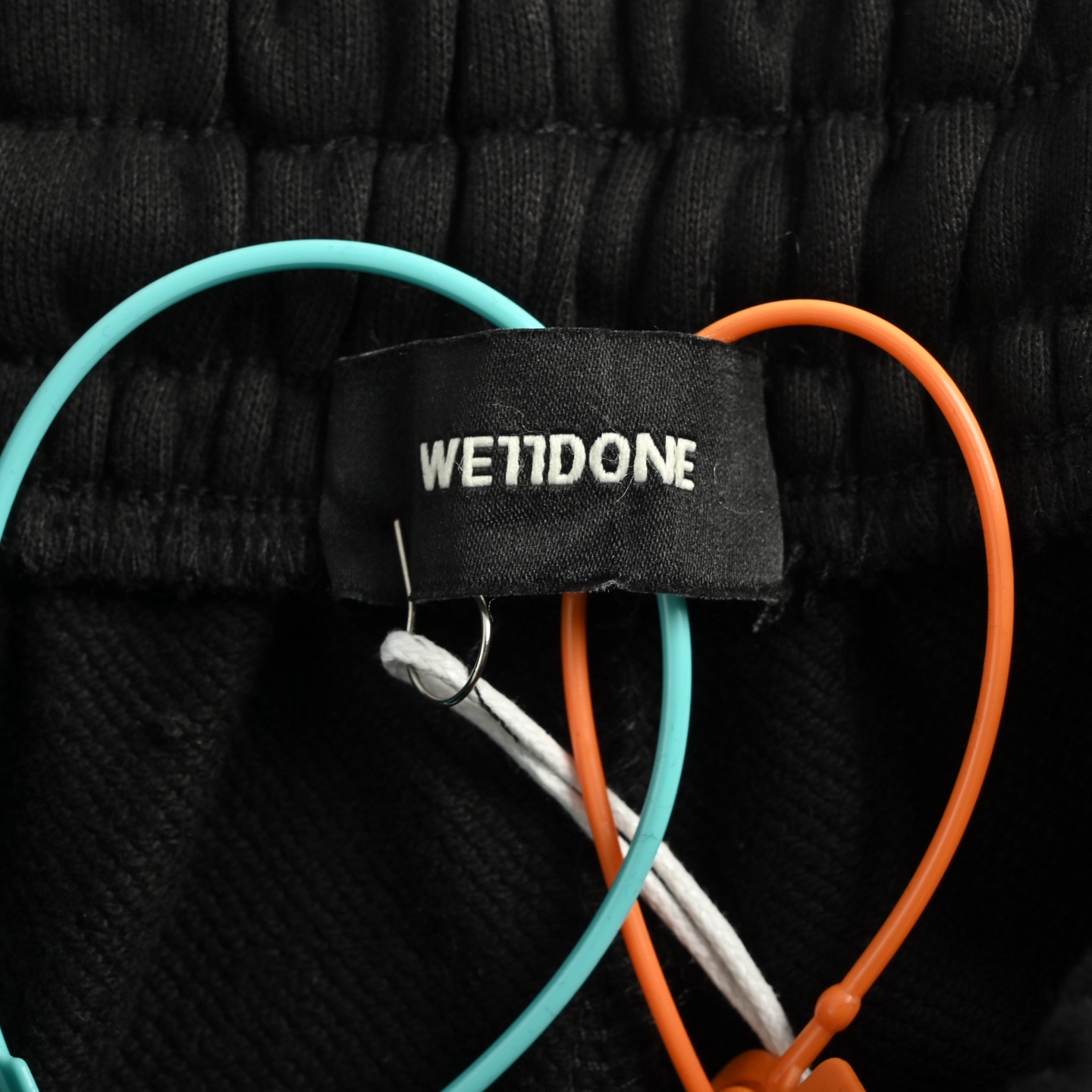 We11 Done 珍珠烫钻字母长裤