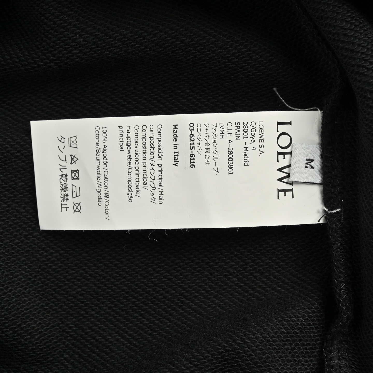 Loewe/罗意威 25Fw 大字母徽标logo印花连帽卫衣 Loewe/罗意威 25Fw 大字母徽标logo印花连帽卫衣