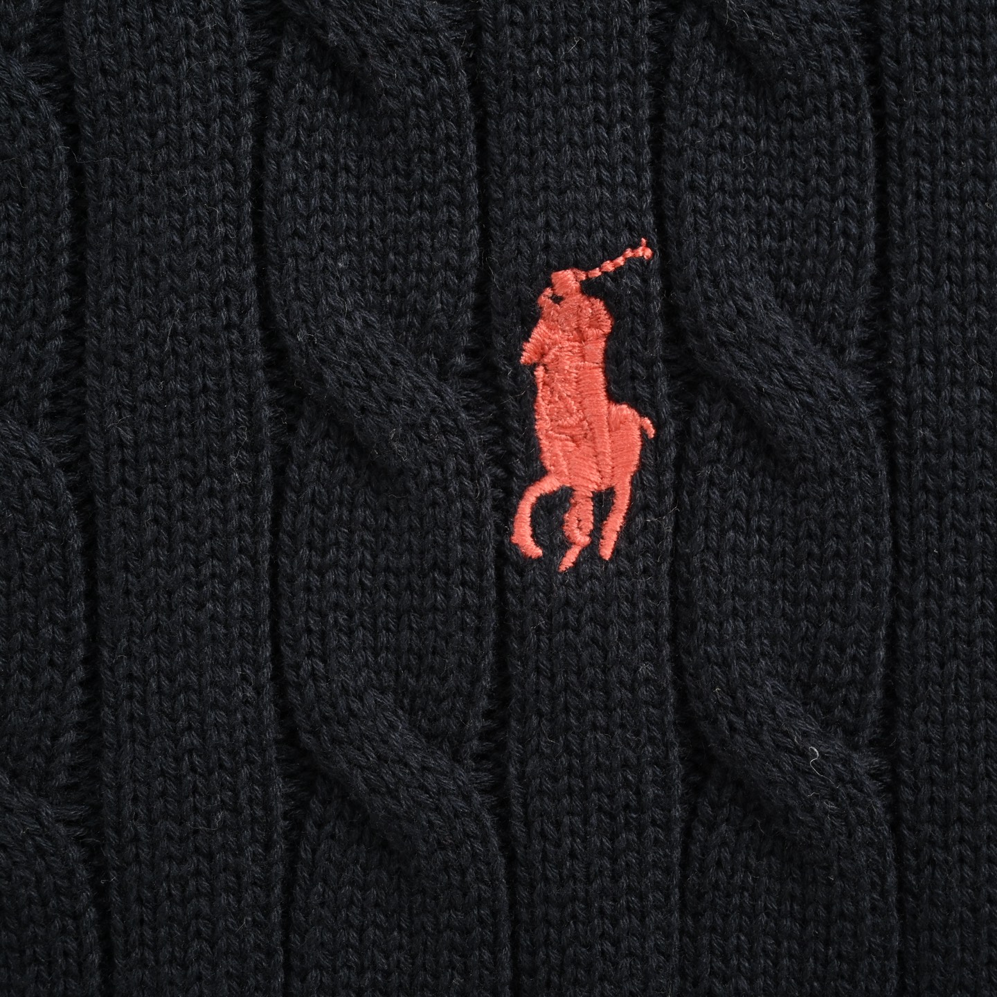 Ralph Lauren/拉夫劳伦 25Fw 刺绣小马标绞花针织毛衣开衫