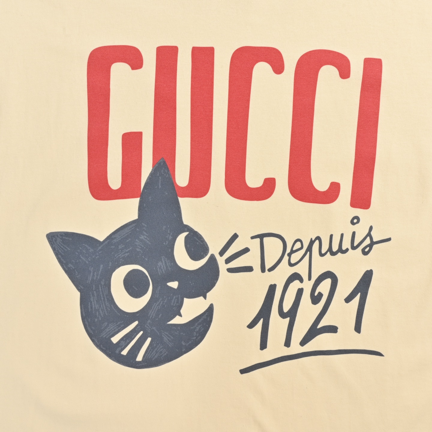 Gucci/古驰 猫咪字母印花短袖-Chinese UA Cheap High Quatity Brand Clothes Bags handbags Sneakers wholesale wholesaler seller from China Factory suppliers Fashion Clothing Shoes best Quality Beautiful Price Gucci/古驰 猫咪字母印花短袖