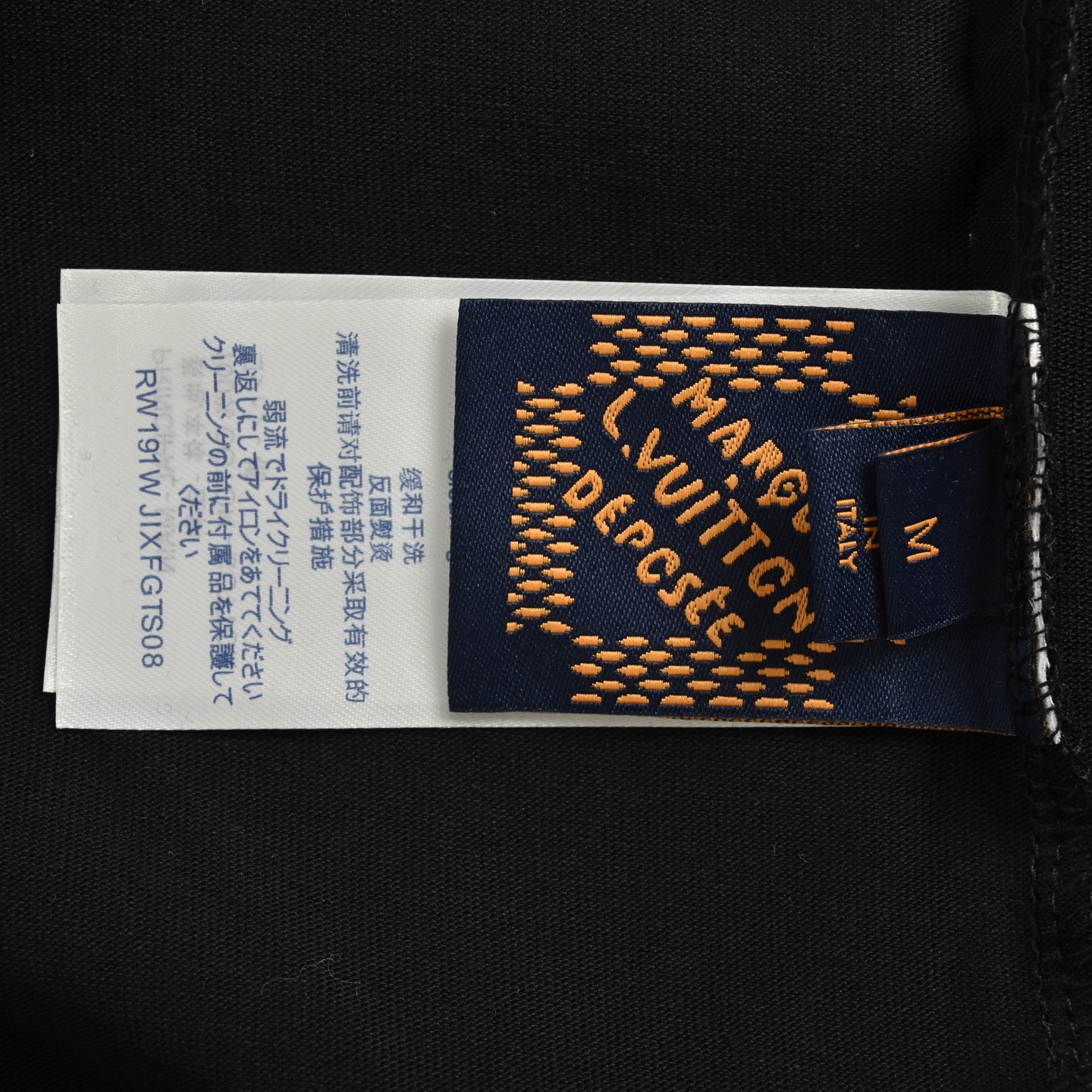 Louis Vuitton/路易威登 25Fw 胸前徽标浮雕压花长袖 黑色 白色