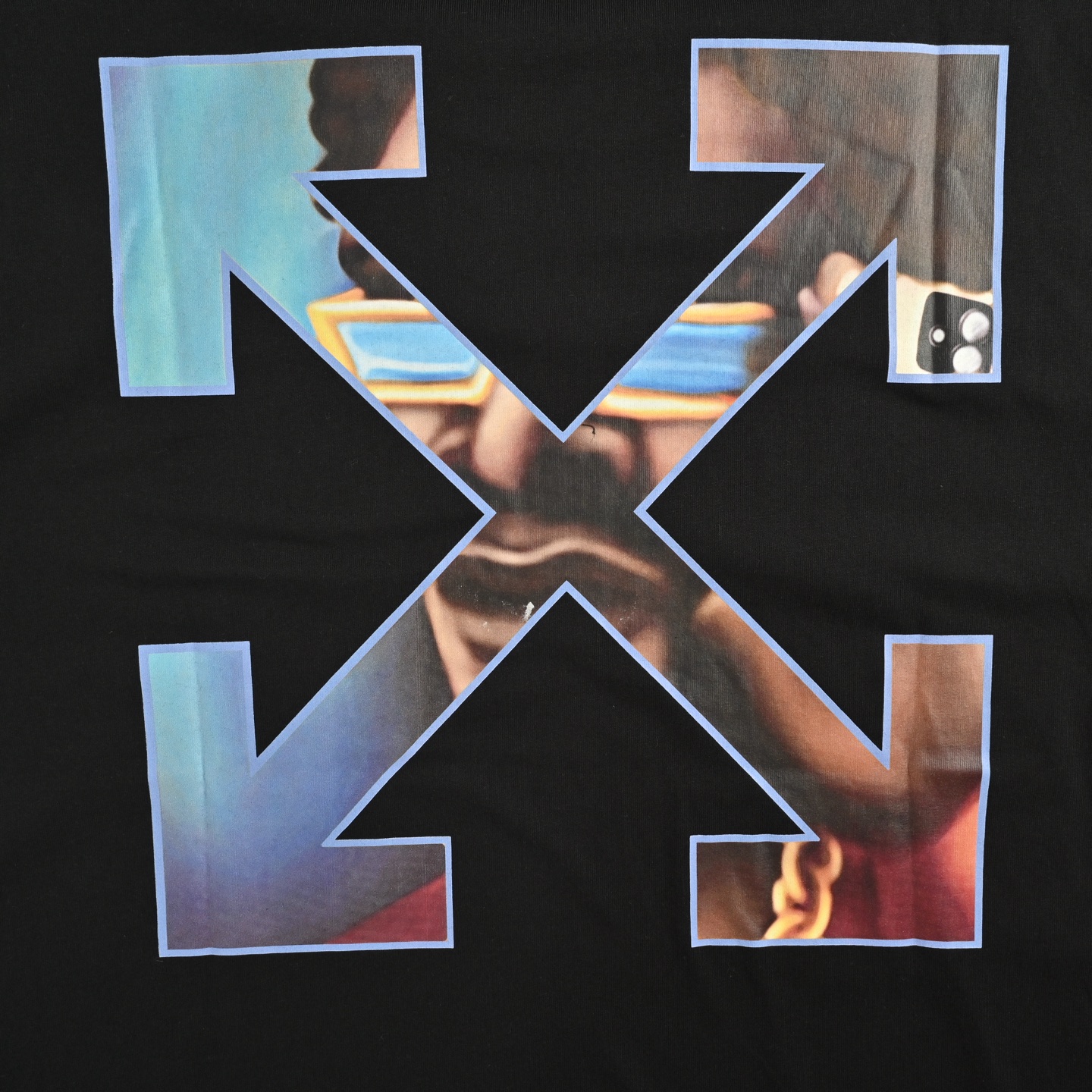 OFF WHITE CO VIRGIL 25ss 人像透叠箭头印花短袖-High Quatity Cheap Brand wholesale wholesaler seller Clothes Bags handbags Sneakers Top Fashion Clothing Shoes from China Factory Chinese suppliers best Quality Beautiful Price OFF WHITE CO VIRGIL 25ss 人像透叠箭头印花短袖