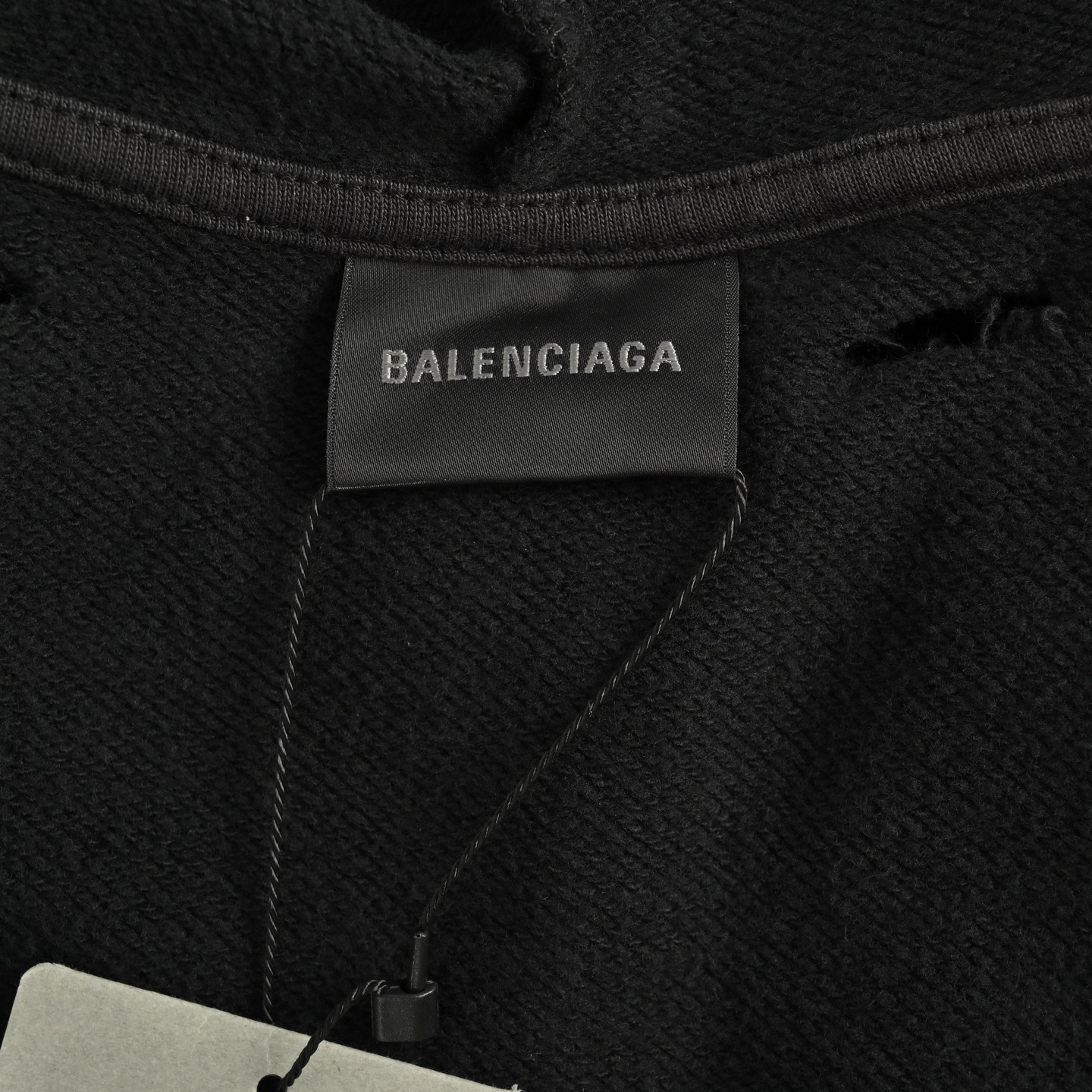 Balenciaga/巴黎世家 25Fw 红色美纹纸字母胶带拉链连帽外套