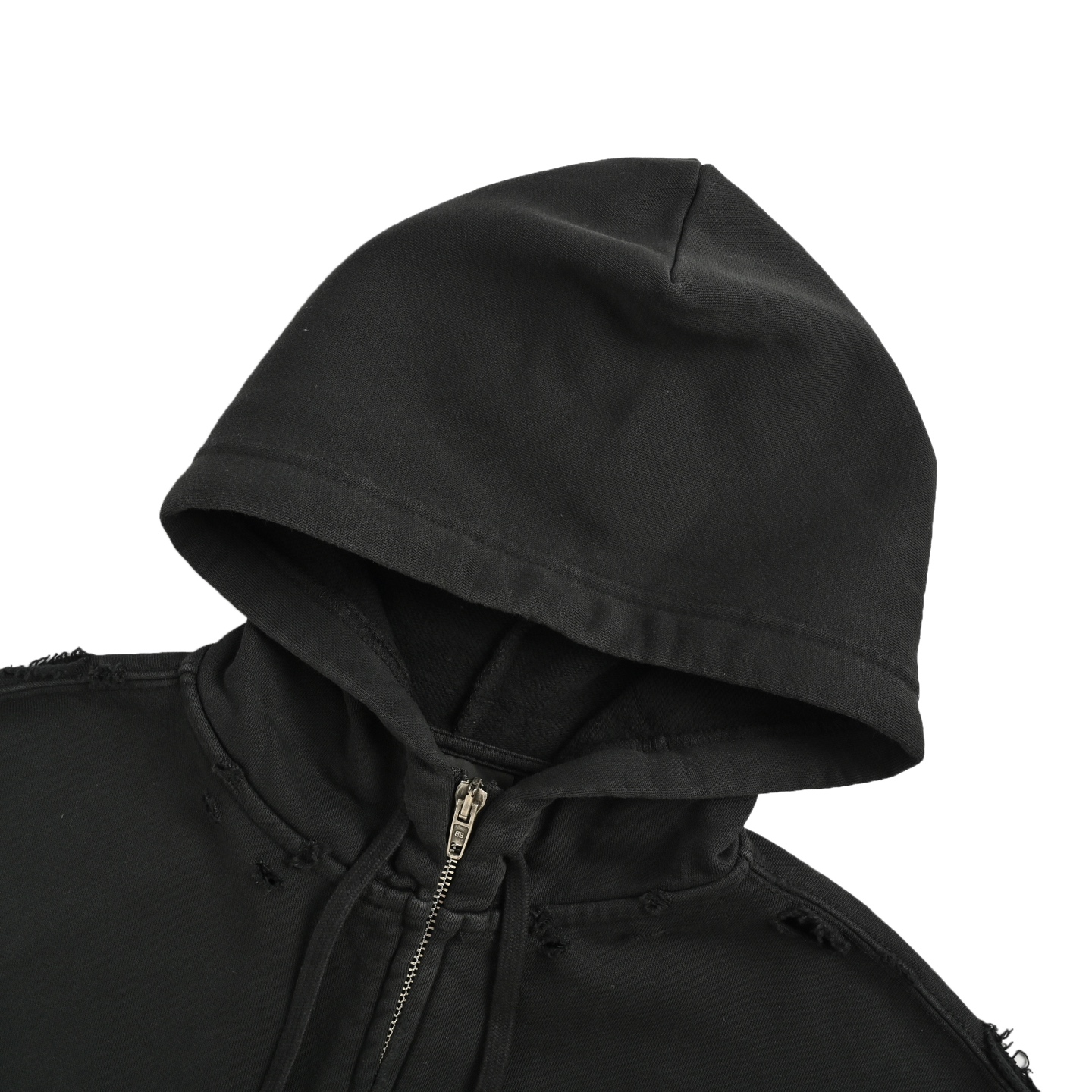 Balenciaga/巴黎世家 25Fw 红色美纹纸字母胶带拉链连帽外套