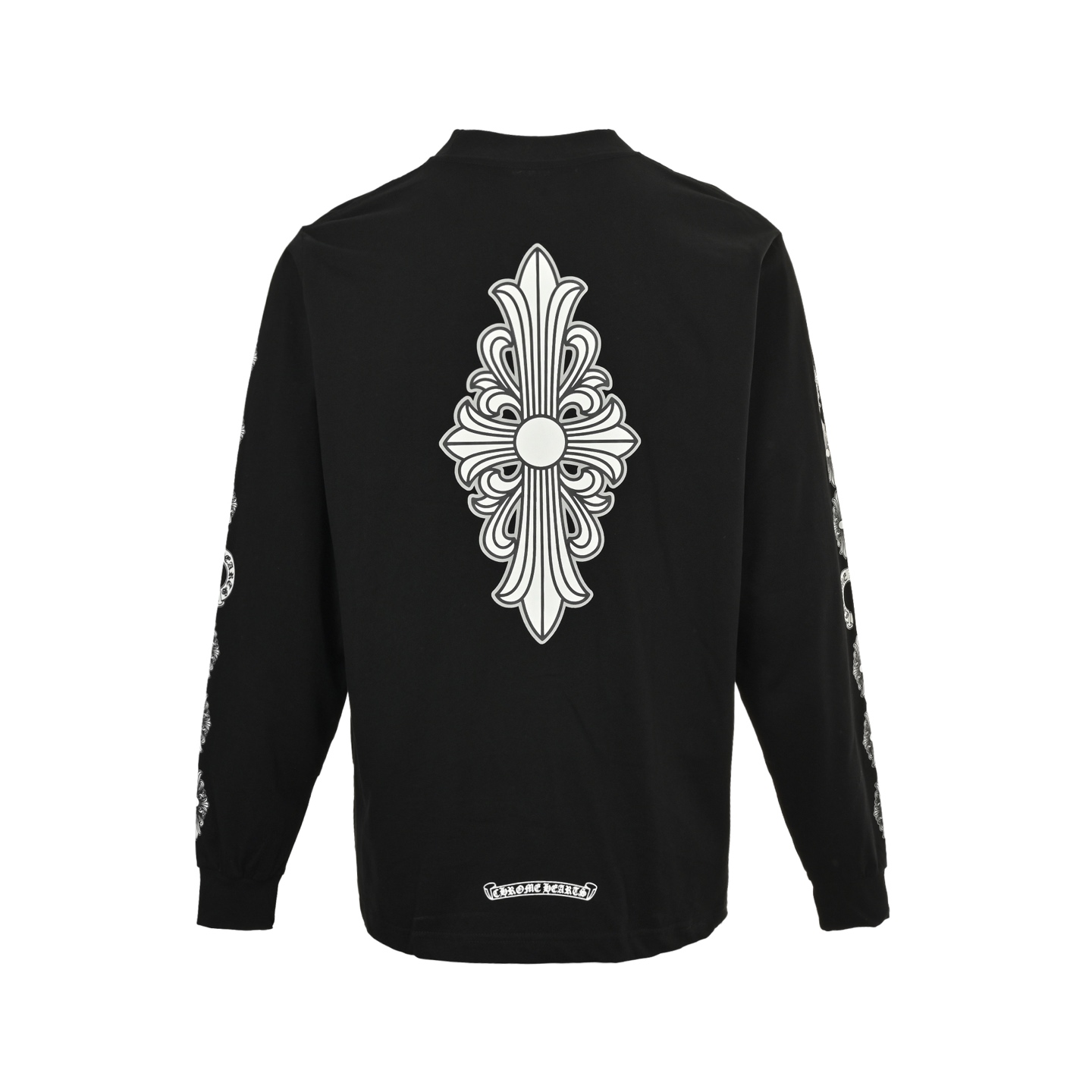 Chrome Hearts/克罗心 25Fw 后背十字架印花长袖T恤 黑色/白色-Chinese UA Cheap High Quatity Brand Clothes Bags handbags Sneakers wholesale wholesaler seller from China Factory suppliers Fashion Clothing Shoes best Quality Beautiful Price Chrome Hearts/克罗心 25Fw 后背十字架印花长袖T恤 黑色/白色