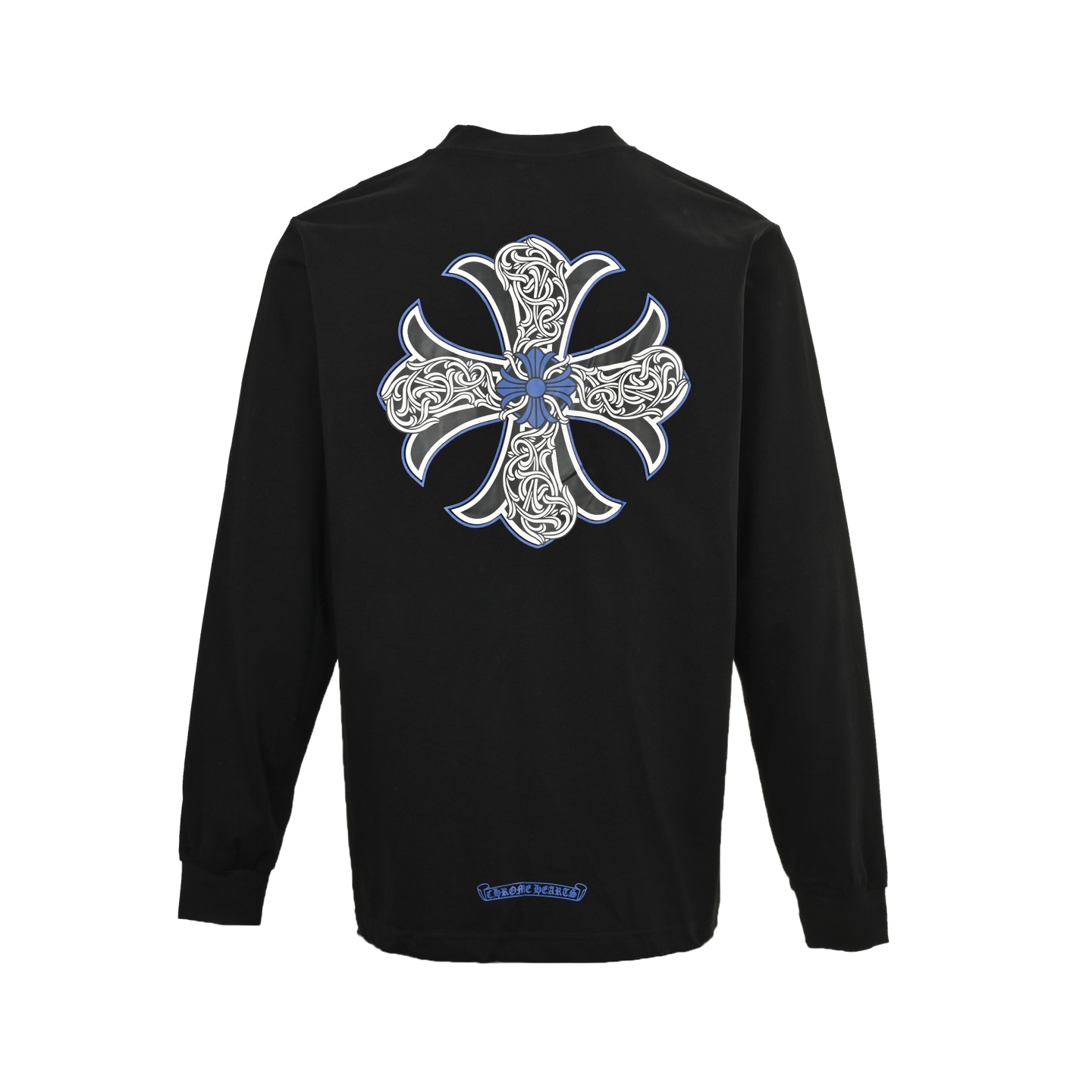 Chrome Hearts/克罗心 25Fw 蓝色马蹄十字架印花长袖T恤-Chinese UA Cheap High Quatity Brand Clothes Bags handbags Sneakers wholesale wholesaler seller from China Factory suppliers Fashion Clothing Shoes best Quality Beautiful Price Chrome Hearts/克罗心 25Fw 蓝色马蹄十字架印花长袖T恤