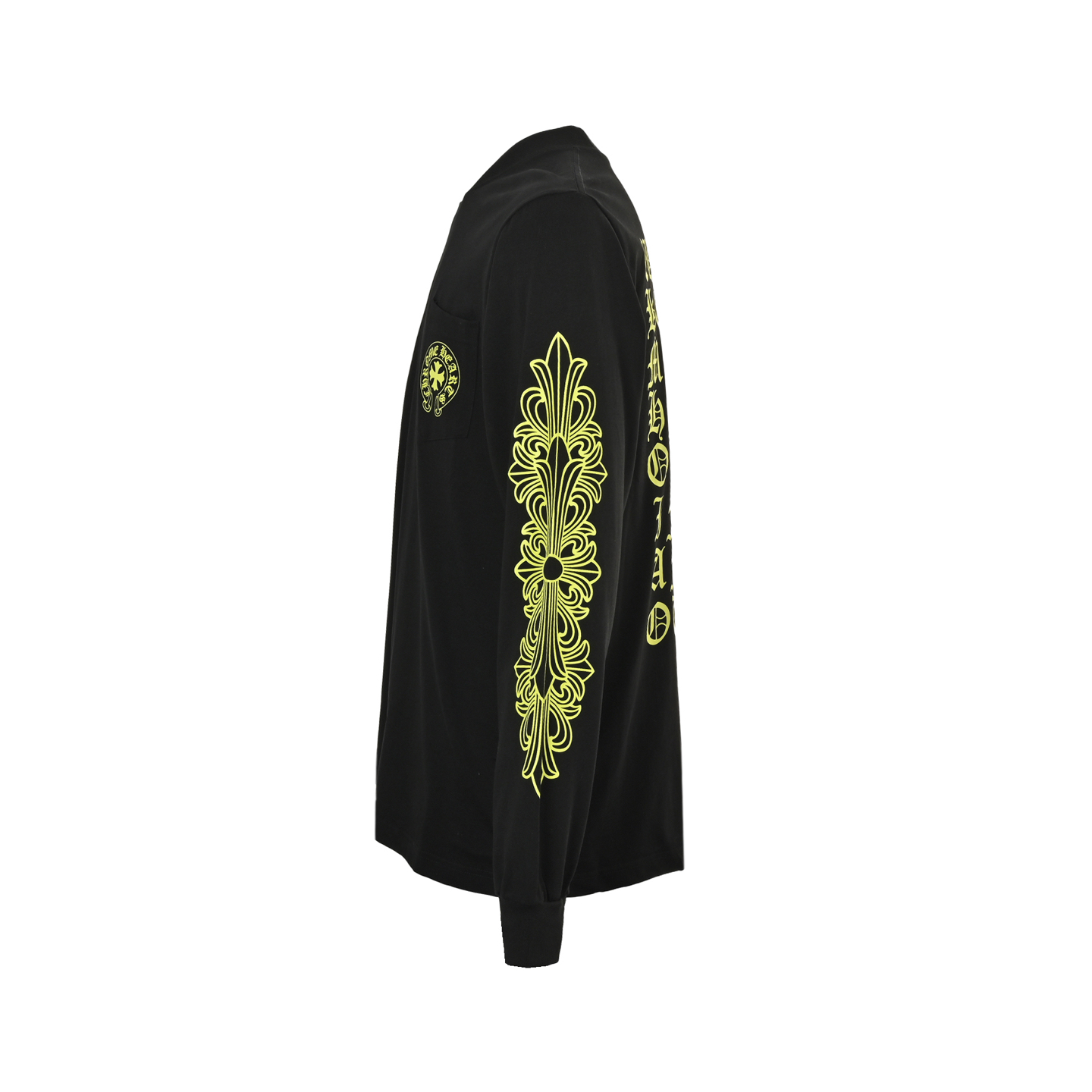 Chrome Hearts/克罗心 25Fw 梵文柠檬绿印花长袖黑色/白色-Chinese UA Cheap High Quatity Brand Clothes Bags handbags Sneakers wholesale wholesaler seller from China Factory suppliers Fashion Clothing Shoes best Quality Beautiful Price Chrome Hearts/克罗心 25Fw 梵文柠檬绿印花长袖黑色/白色