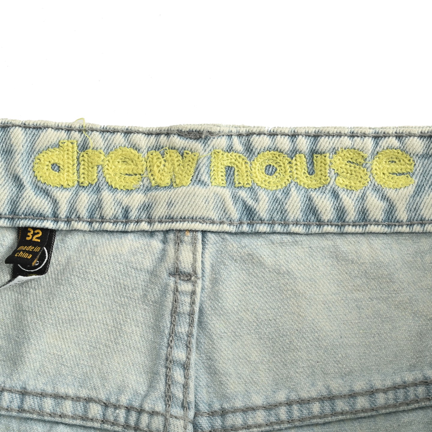 Drew House 笑脸阔腿破坏直筒牛仔裤-Chinese UA Cheap High Quatity Brand Clothes Bags handbags Sneakers wholesale wholesaler seller from China Factory suppliers Fashion Clothing Shoes best Quality Beautiful Price Drew House 笑脸阔腿破坏直筒牛仔裤