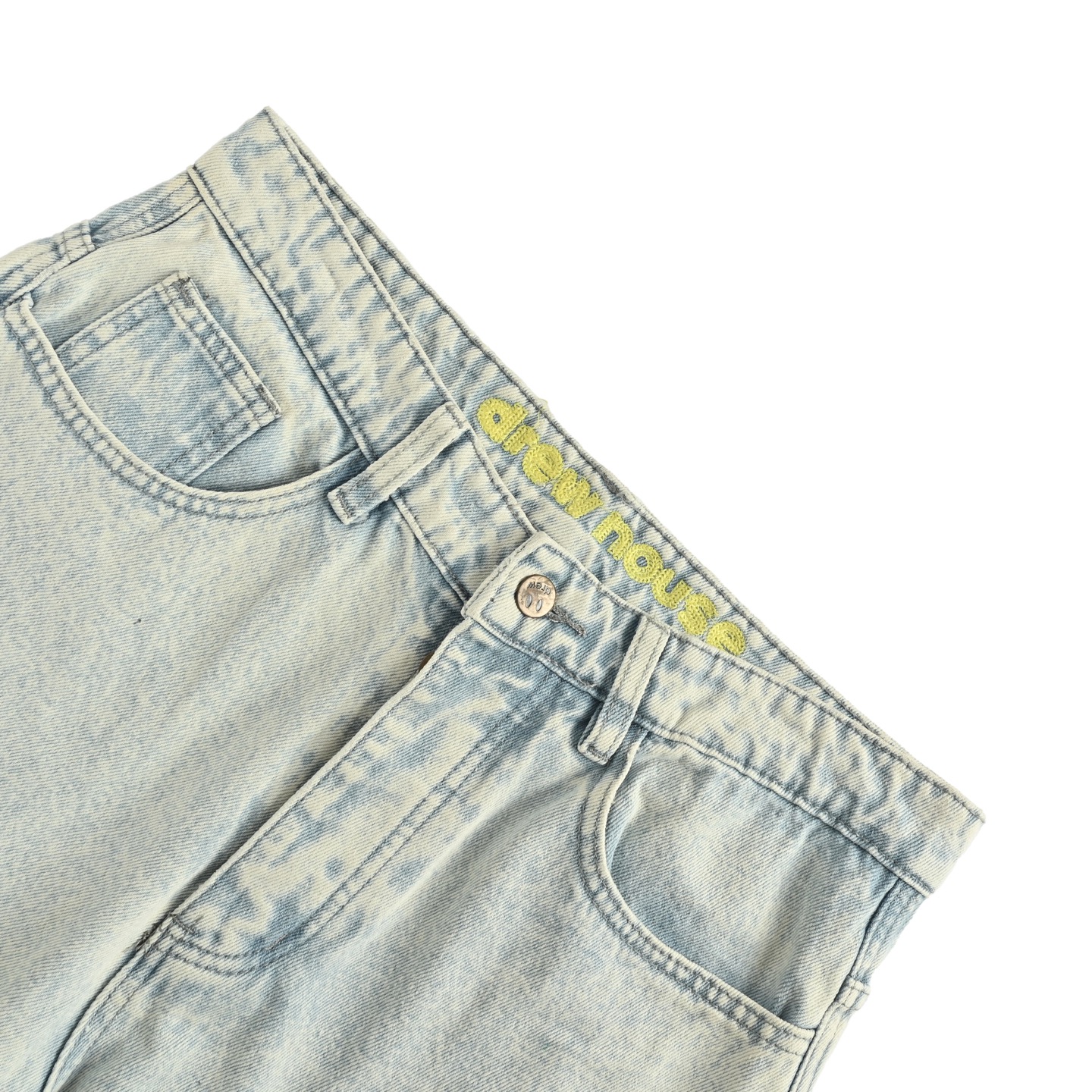 Drew House 笑脸阔腿破坏直筒牛仔裤-Chinese UA Cheap High Quatity Brand Clothes Bags handbags Sneakers wholesale wholesaler seller from China Factory suppliers Fashion Clothing Shoes best Quality Beautiful Price Drew House 笑脸阔腿破坏直筒牛仔裤