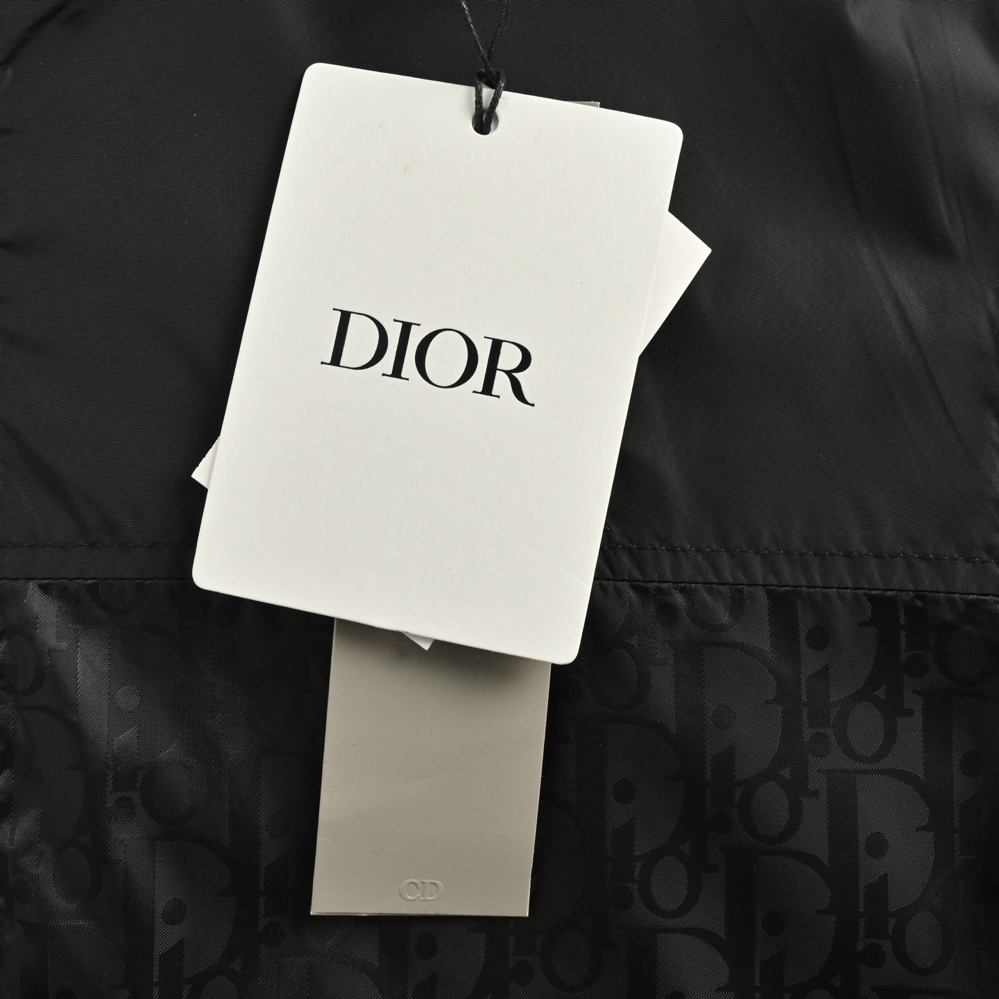 Dior/迪奥 胸前字母logo满印拼接连帽黑色 灰色