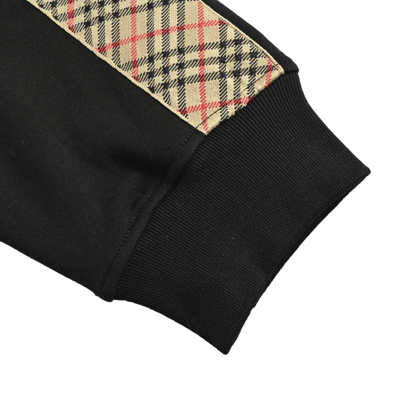 Burberry/巴宝莉 25Fw 侧边菱格织带套装圆领卫衣