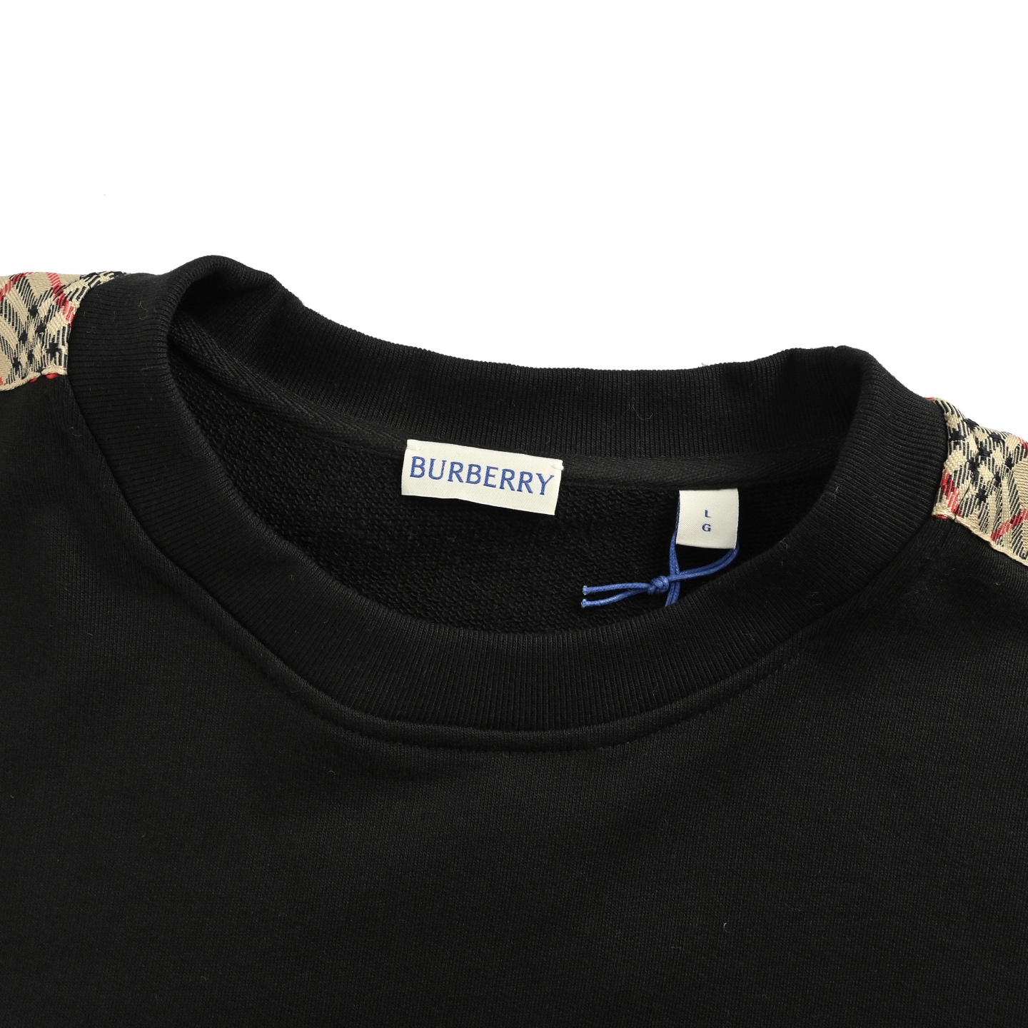 Burberry/巴宝莉 25Fw 侧边菱格织带套装圆领卫衣