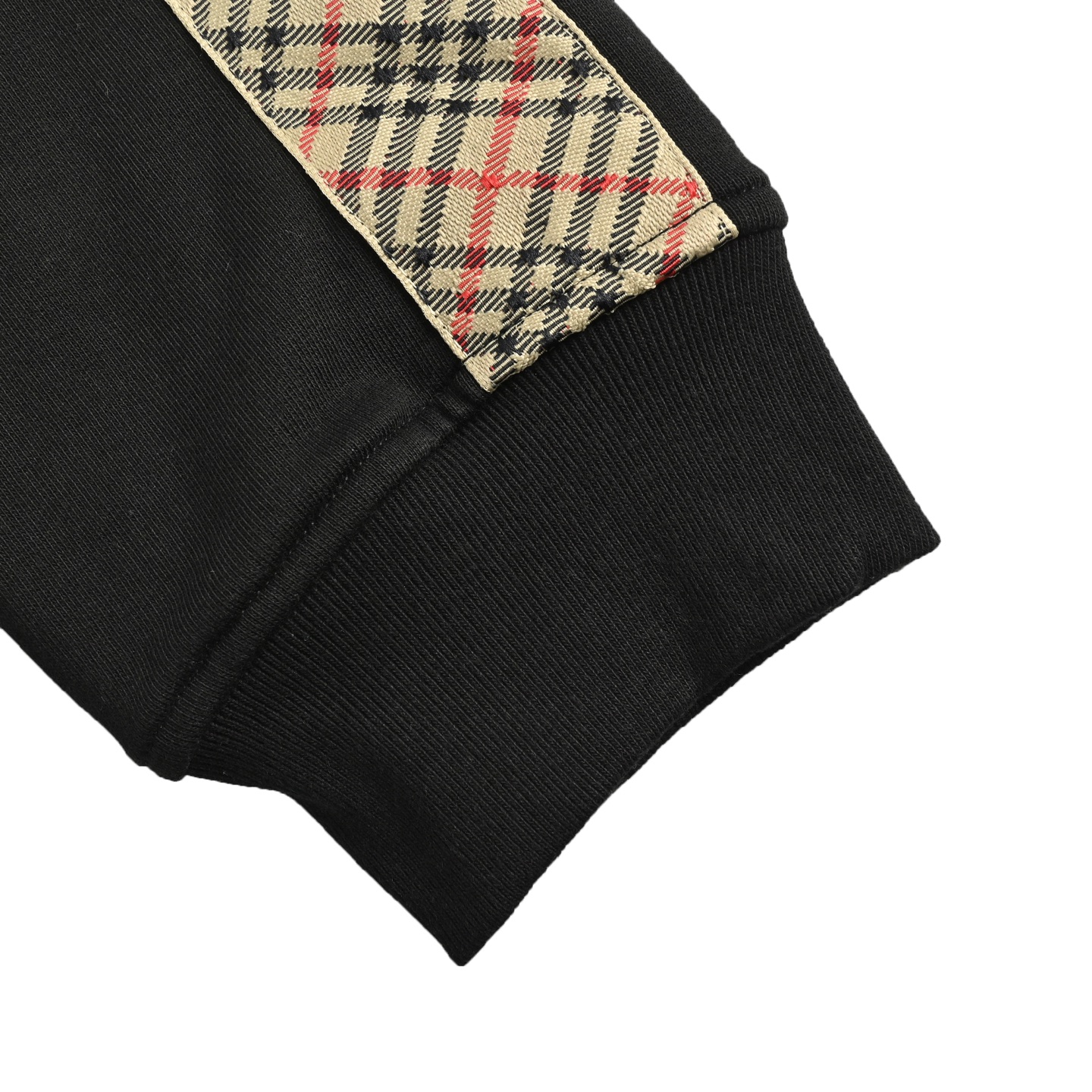 Burberry/巴宝莉 25Fw 侧边菱格织带套装连帽卫衣