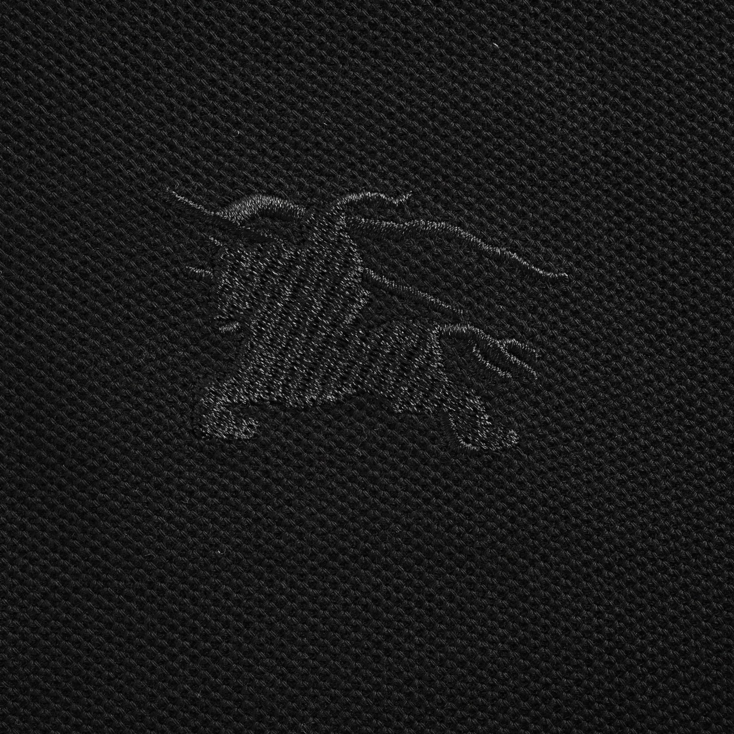 Burberry/巴宝莉 25Fw 战马刺绣翻领Polo长袖黑色