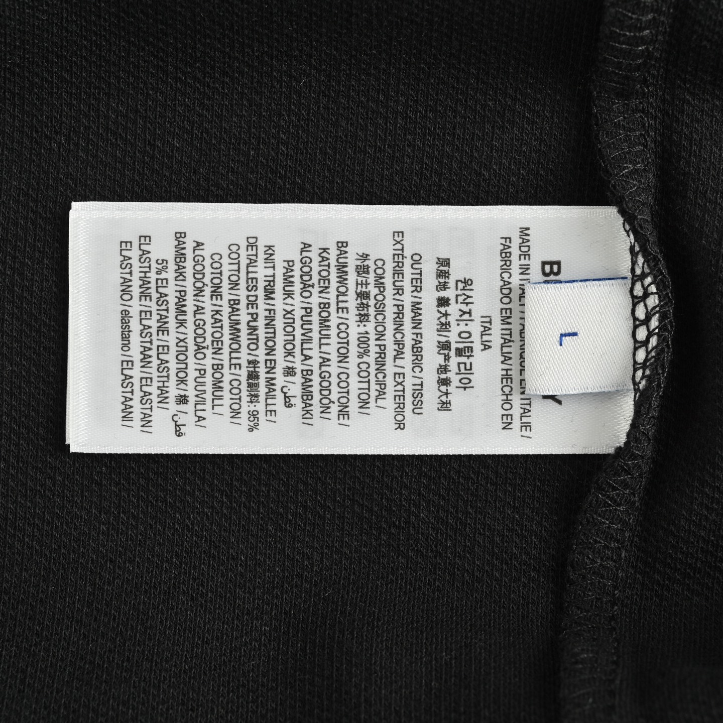 Burberry/巴宝莉 25Fw TB刺绣翻领Polo长袖黑色