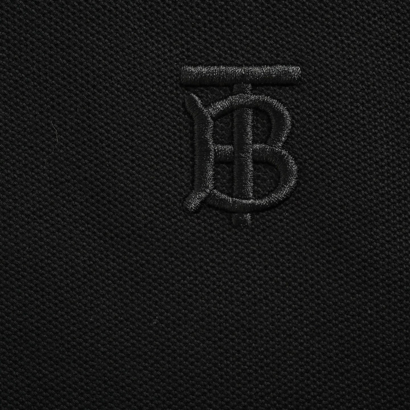 Burberry/巴宝莉 25Fw TB刺绣翻领Polo长袖黑色