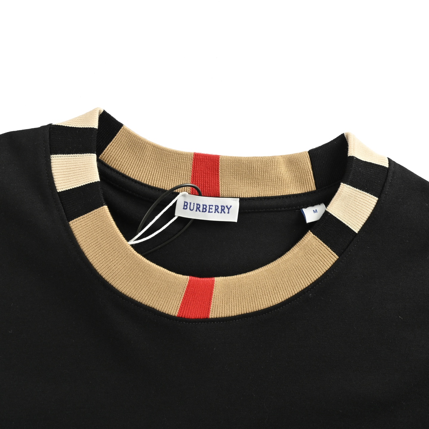 Burberry/巴宝莉 领口织带拼接长袖黑色 白色