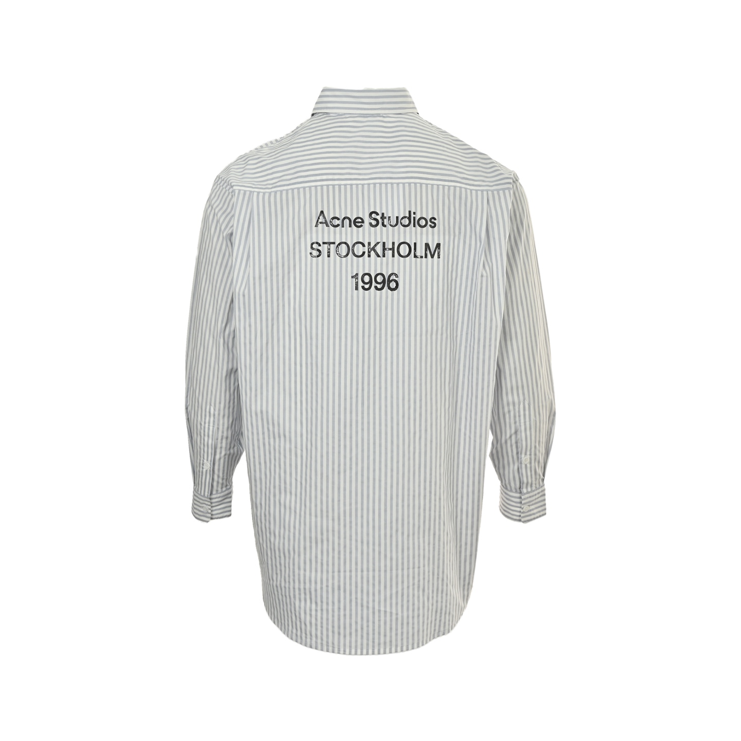 Acne Studios 后背字母印花竖条纹长袖衬衫