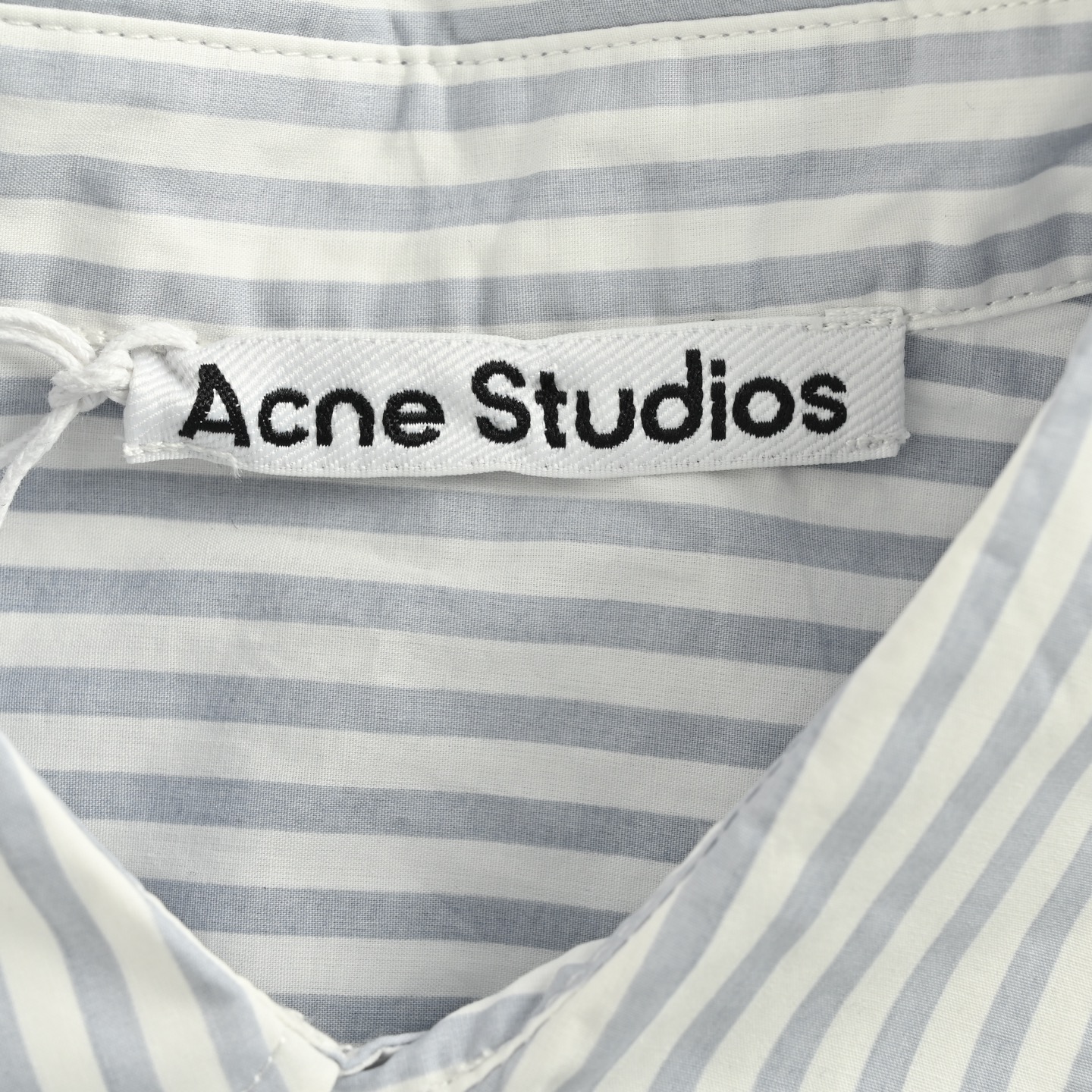 Acne Studios 后背字母印花竖条纹长袖衬衫