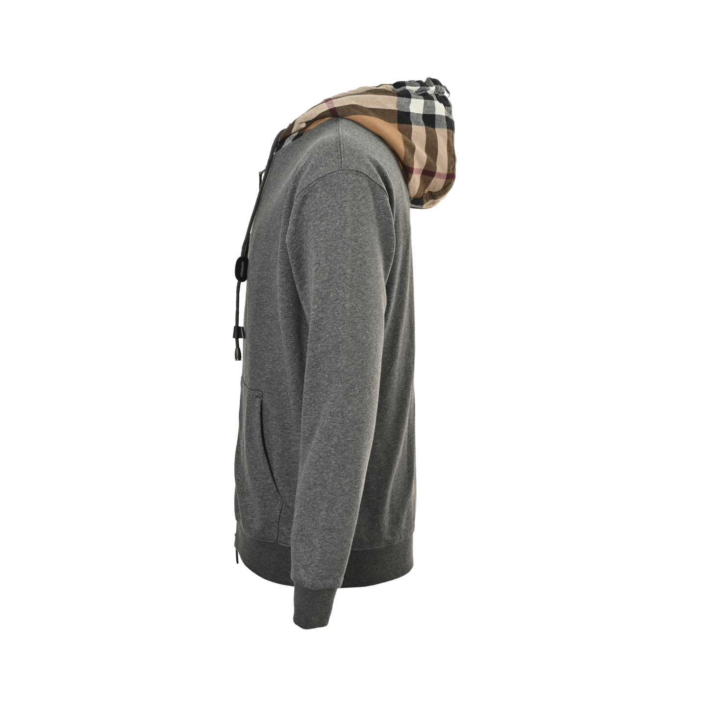 Burberry/巴宝莉 拼接格纹连帽拉链外套