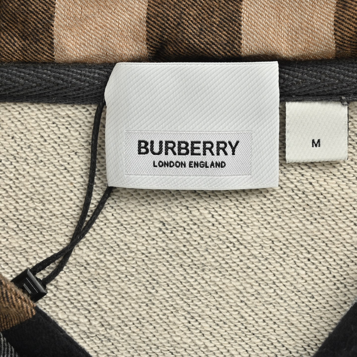 Burberry/巴宝莉 拼接格纹连帽拉链外套