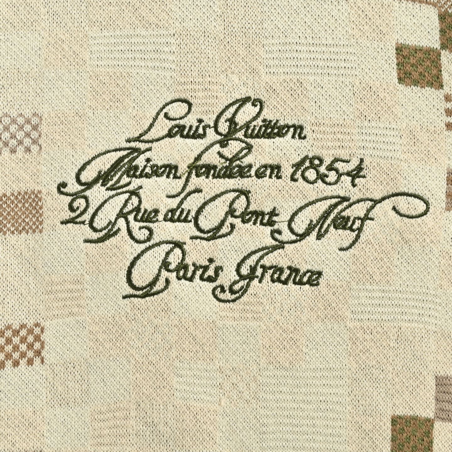 Louis Vuitton/路易威登 25Fw 迷彩马赛克针织毛衣