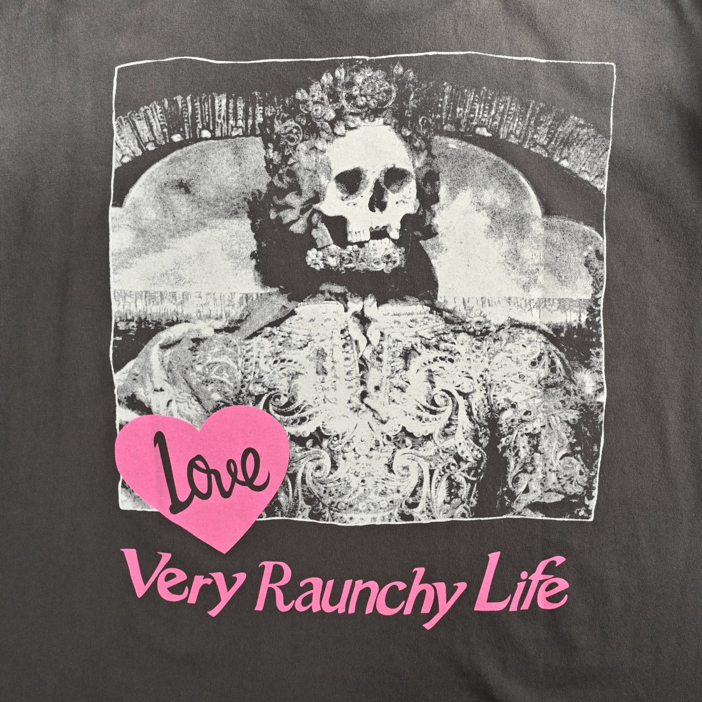 SAINT MICHAEL 25ss 花心骷髅印花短袖