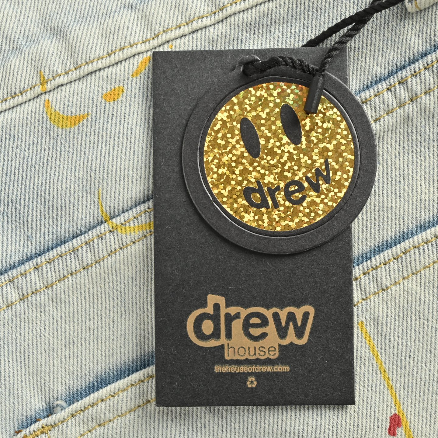 Drew House 泰迪笑脸破洞牛仔裤 蓝-Chinese UA Cheap High Quatity Brand Clothes Bags handbags Sneakers wholesale wholesaler seller from China Factory suppliers Fashion Clothing Shoes best Quality Beautiful Price Drew House 泰迪笑脸破洞牛仔裤 蓝
