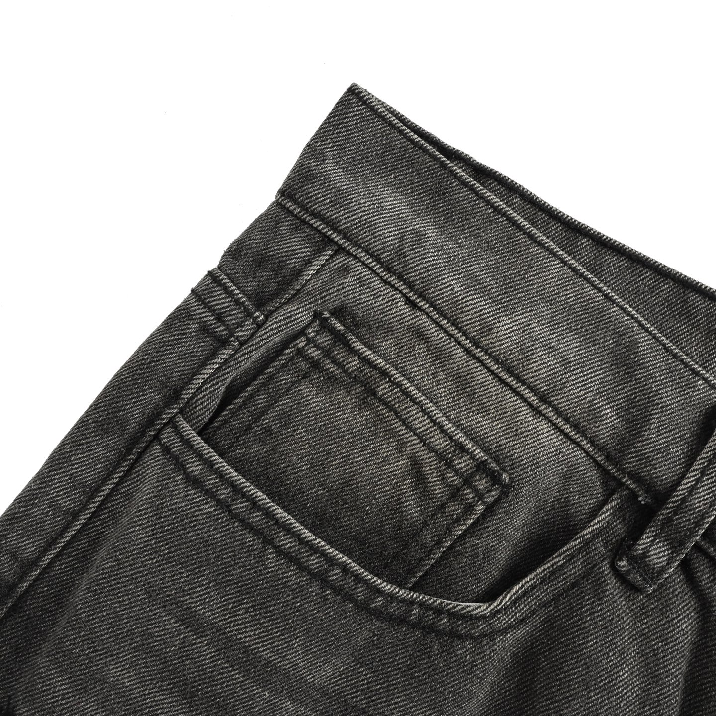 Drew House 笑脸破洞水洗泼墨牛仔裤