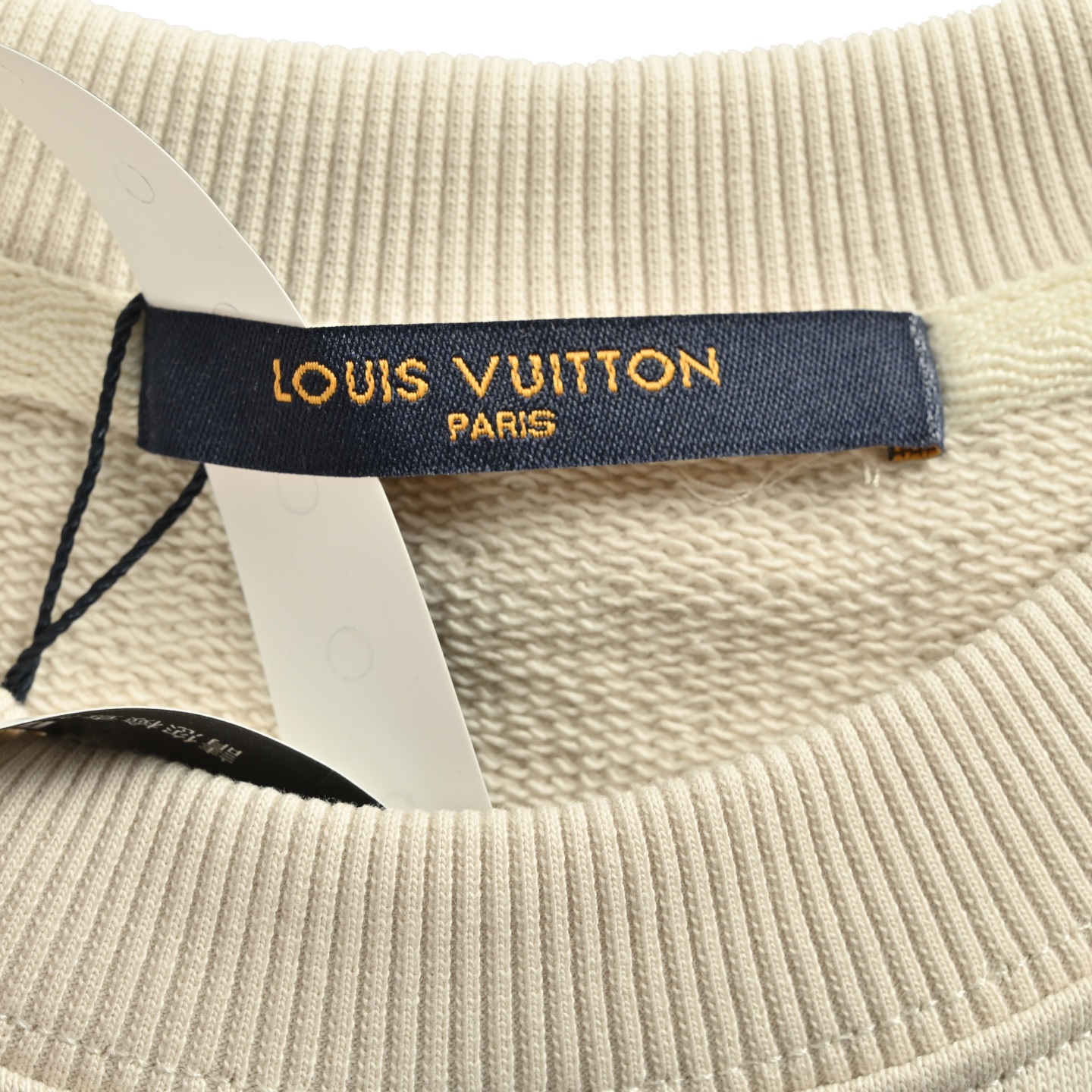 Louis Vuitton/路易威登 老花皮标贴饰圆领卫衣